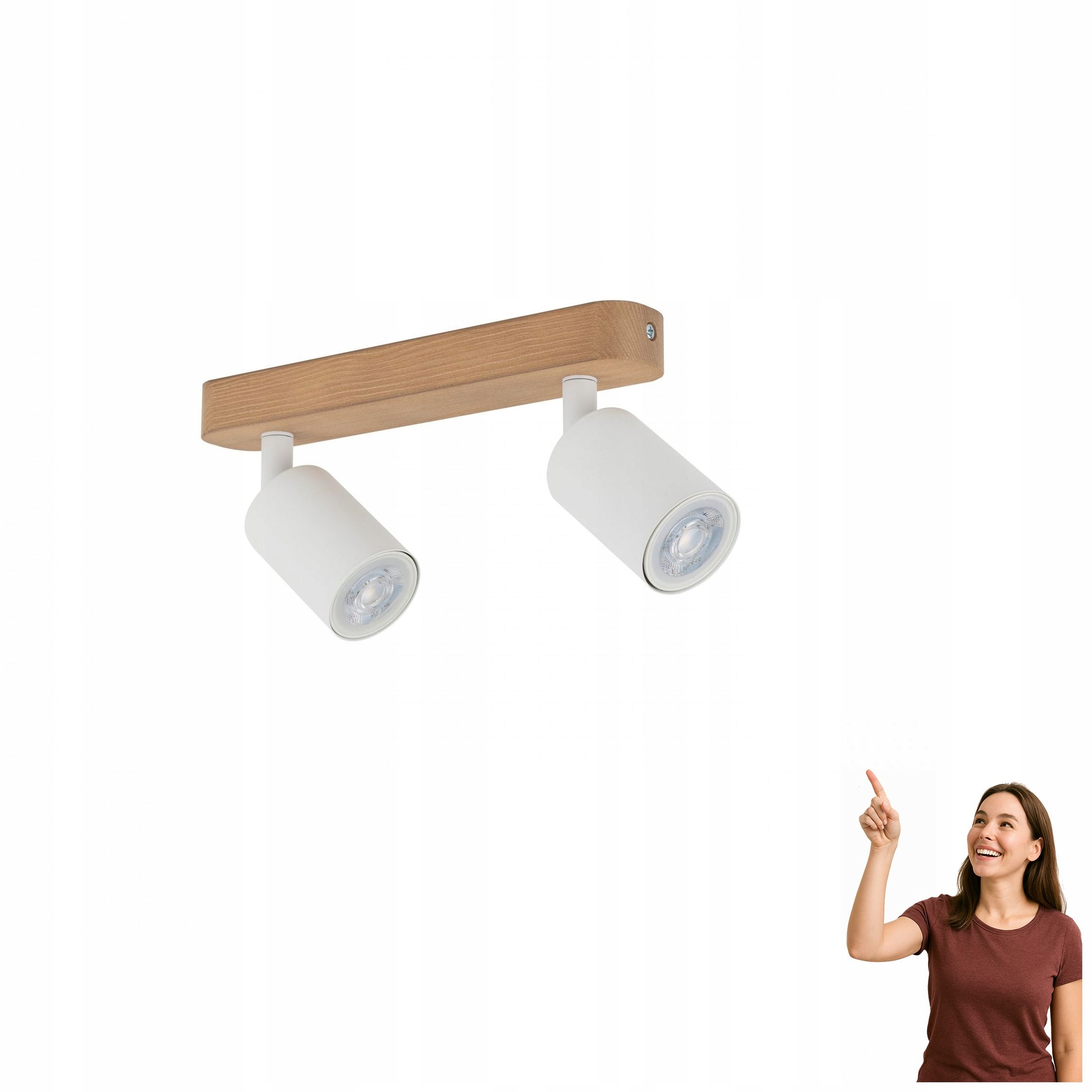 Lampa reflektorová spot Top Wood Bílá/borovice 3295 Tk Lighting