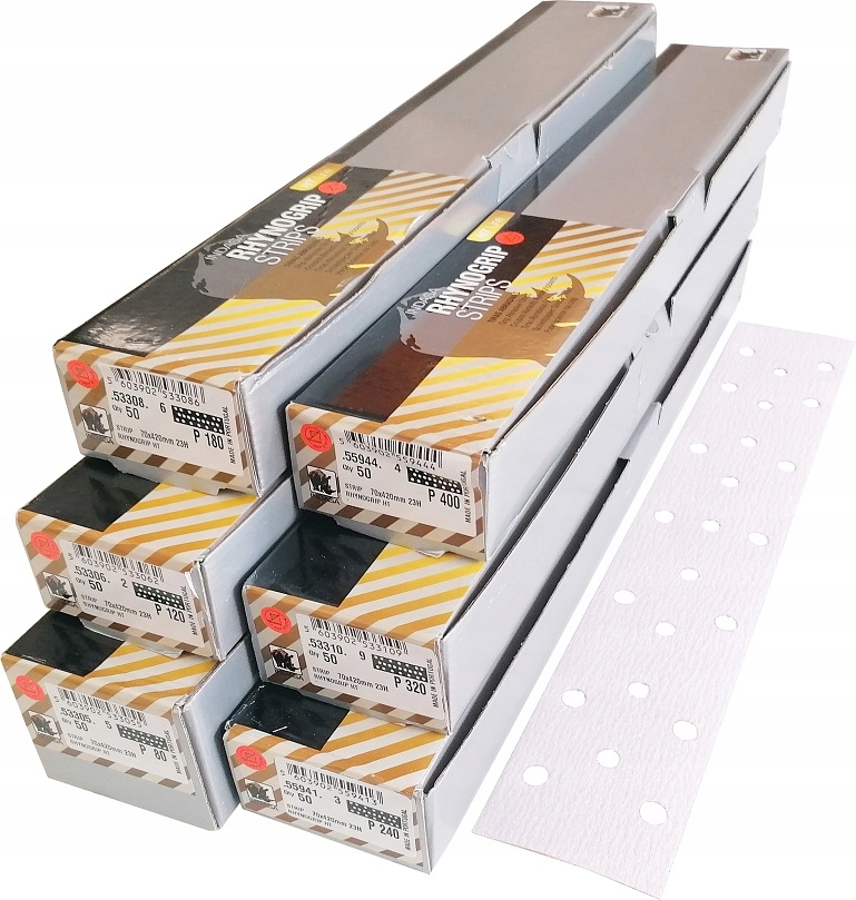 Indasa papier ścierny rzep pasek P80 white Line 70mm x 420mm 23H 1 szt.