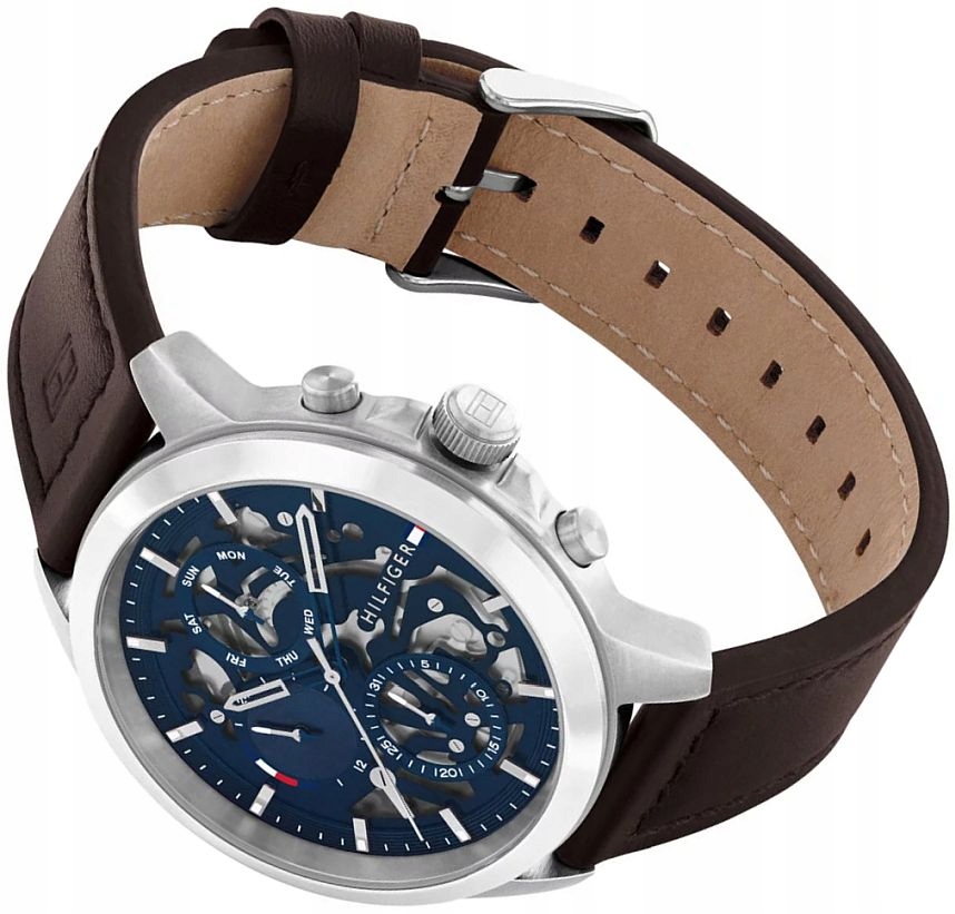 Elegantní Nové Pánské Hodinky Tommy Hilfiger 1710476 Henry Data Skeleton Box