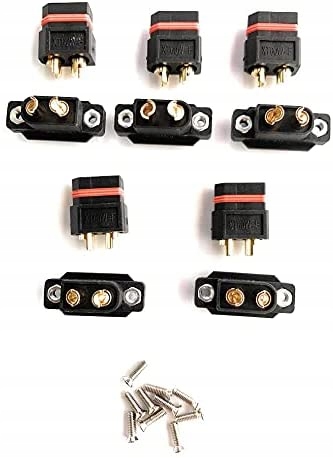 5 kusů XT60E-1 vysoce kvalitních zástrček pro Rc LiPo baterie, černé