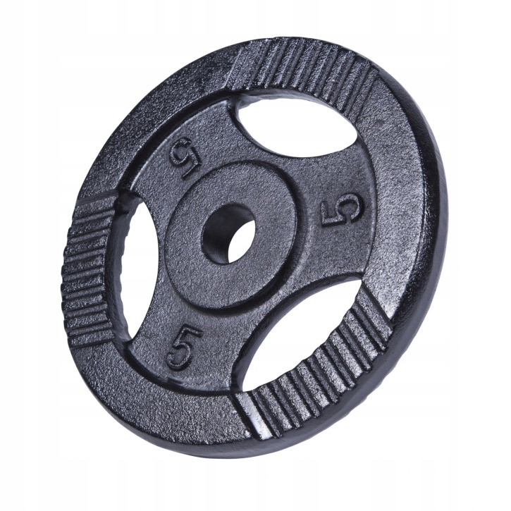 Obciążenie żeliwne uchwyty czarne 5 kg 30 mm