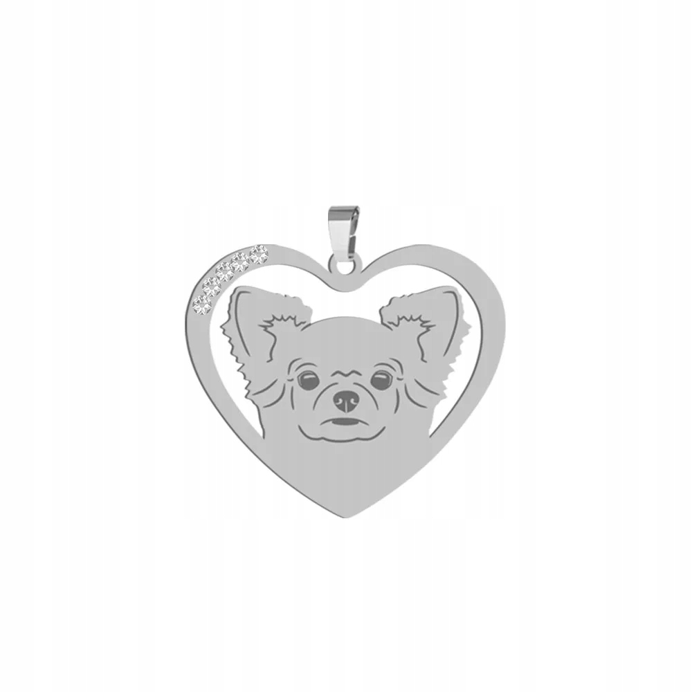Stříbrný přívěsek s psem Chihuahua 925 Dárek Gravírování Bonus