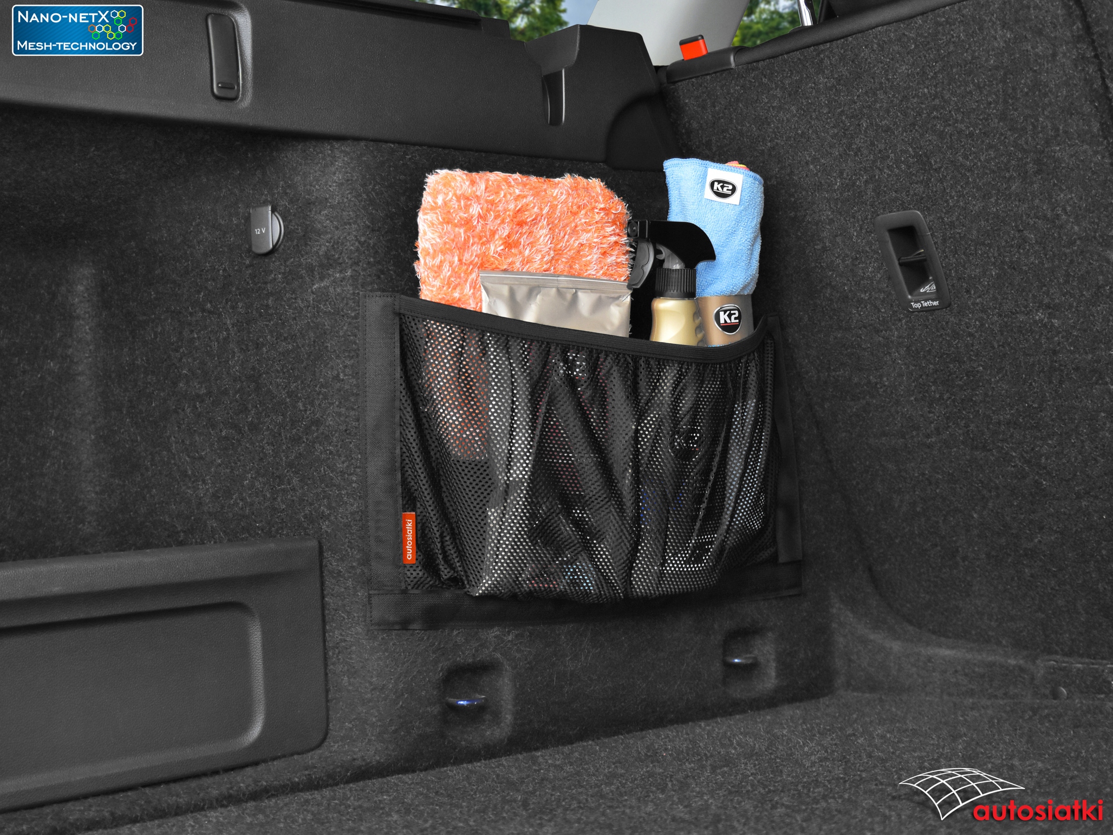 Organizer do bagażnika na rzep do tapicerki 50x30 Producent Autosiatki