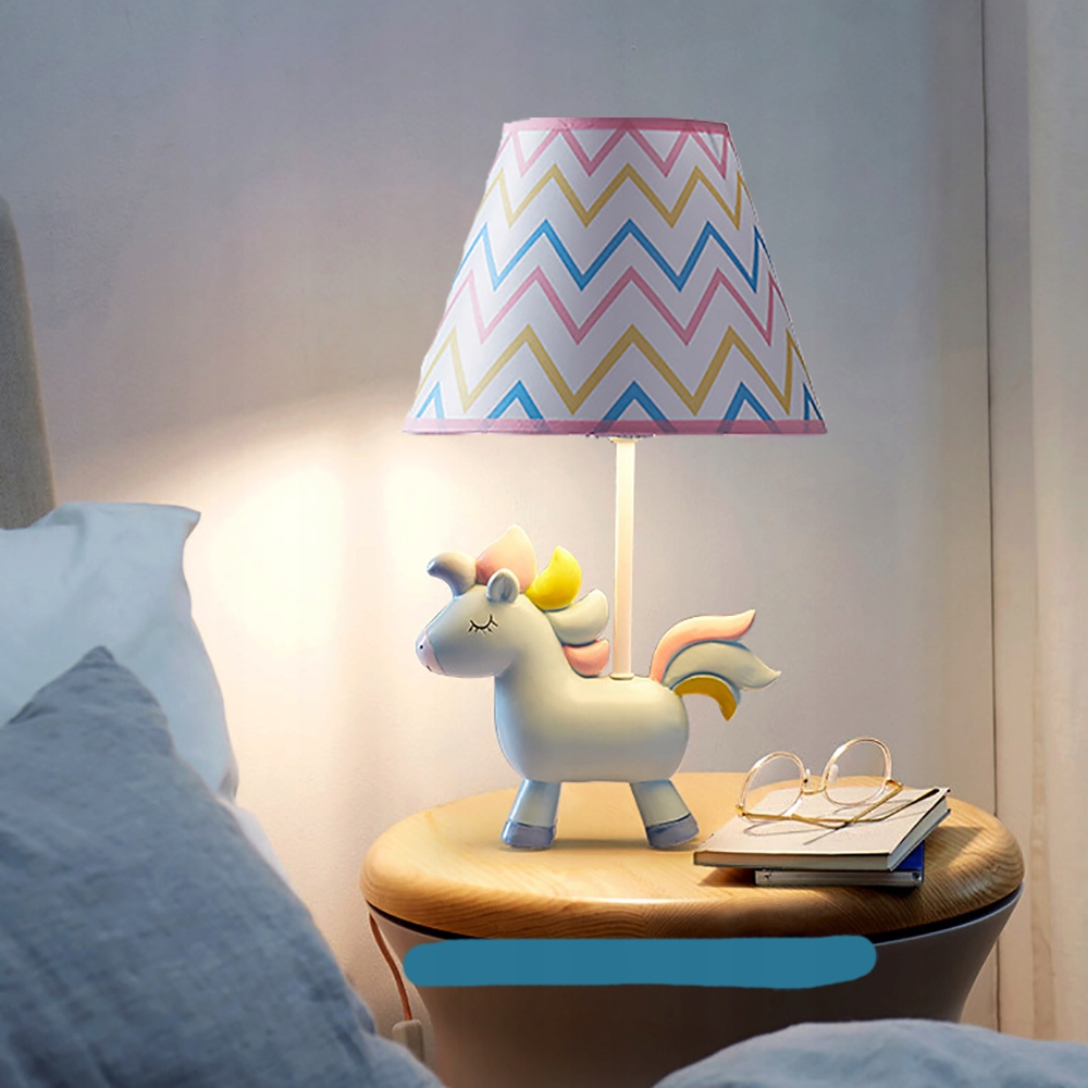 niebieski Jednorożec Trójkolorowy lampa stołowa Marka bez marki