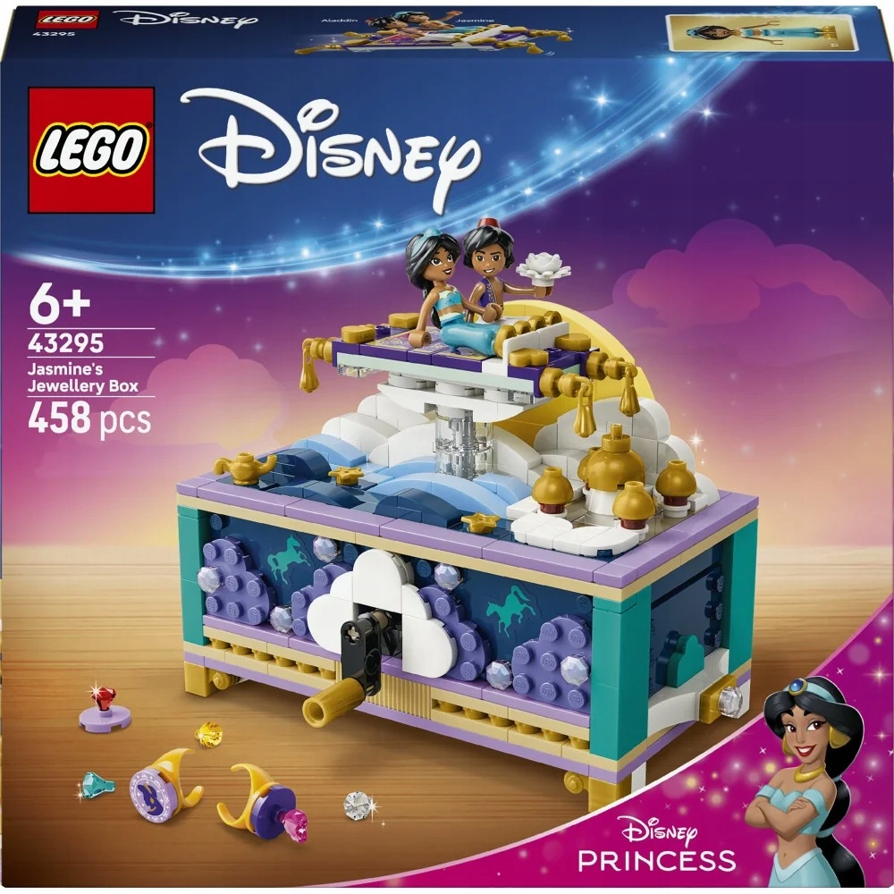 Lego Disney Princess Šperkovnice na bižuterii Jasmíny 43295