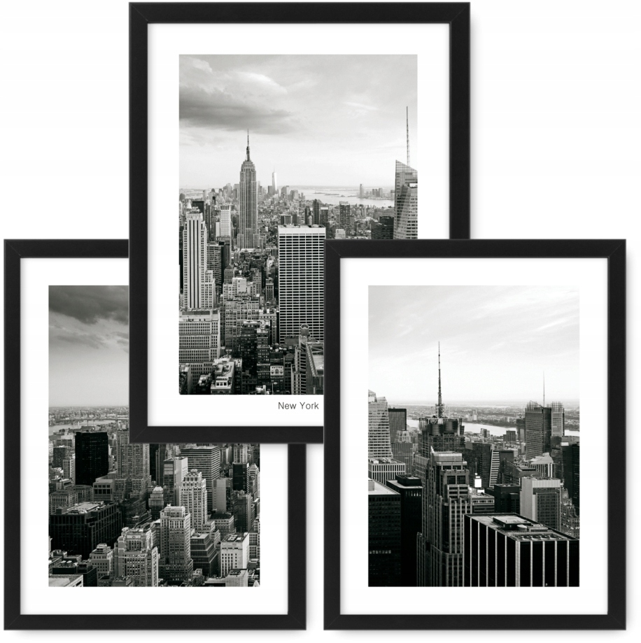 New York 33x43 x 3 obrázky plakáty, rámeček ikea #54
