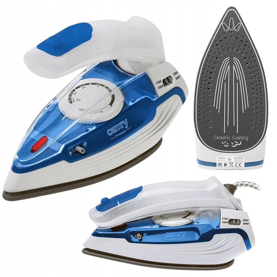 Żelazko Parowe Turystyczne małe Podróżne Kompaktowe Mini Lekkie 1600W