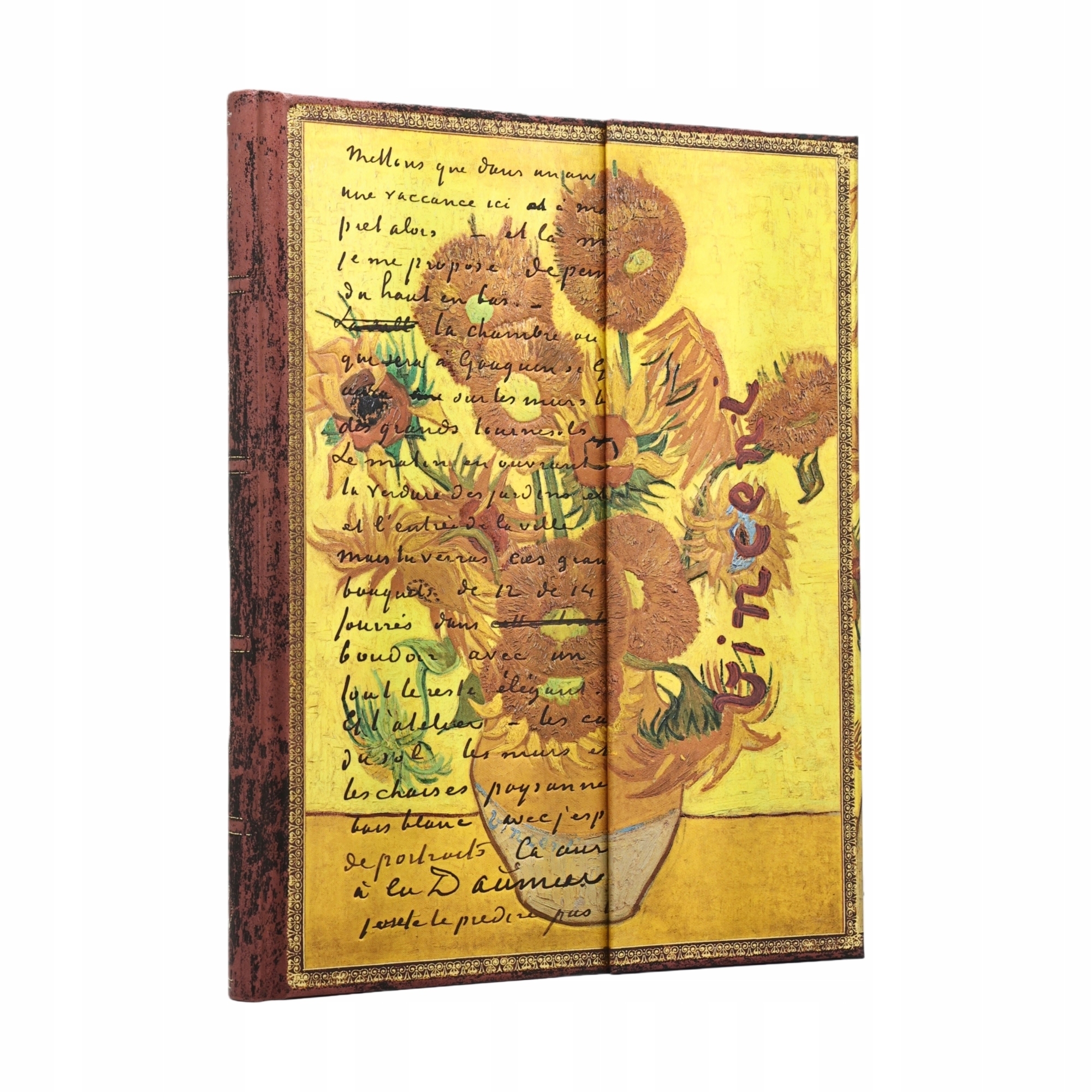 Szkicownik Paperblanks Van Gogh Sunflowers 176 str. 18x23m okładka magnety