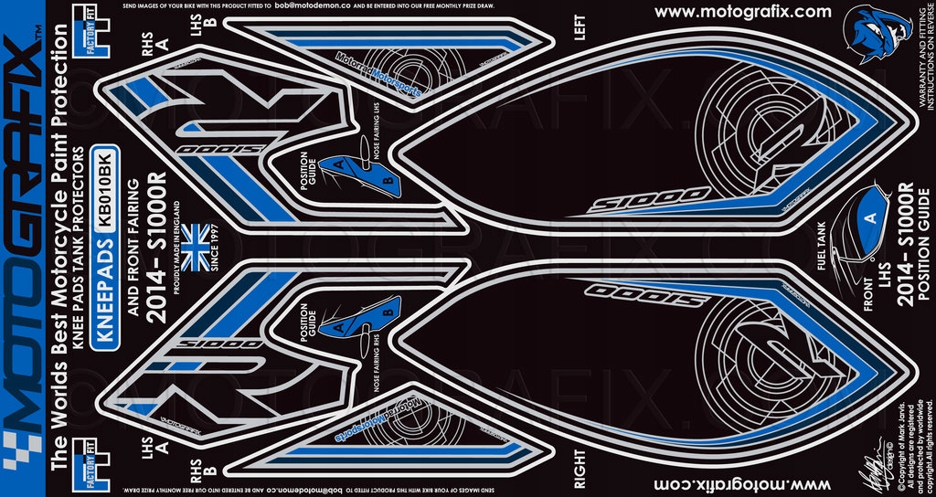 БОКОВОЙ И ПЕРЕДНИЙ ШПОН BMW S1000R 2014-2015