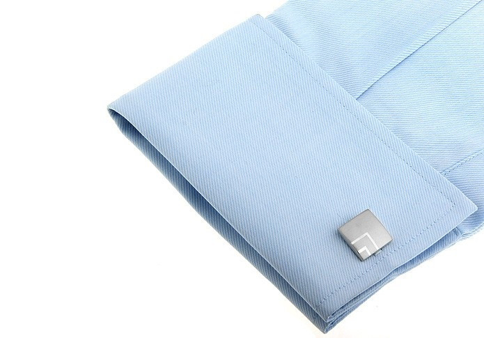 

Spinki do mankietów kwadrat eleganckie srebrne