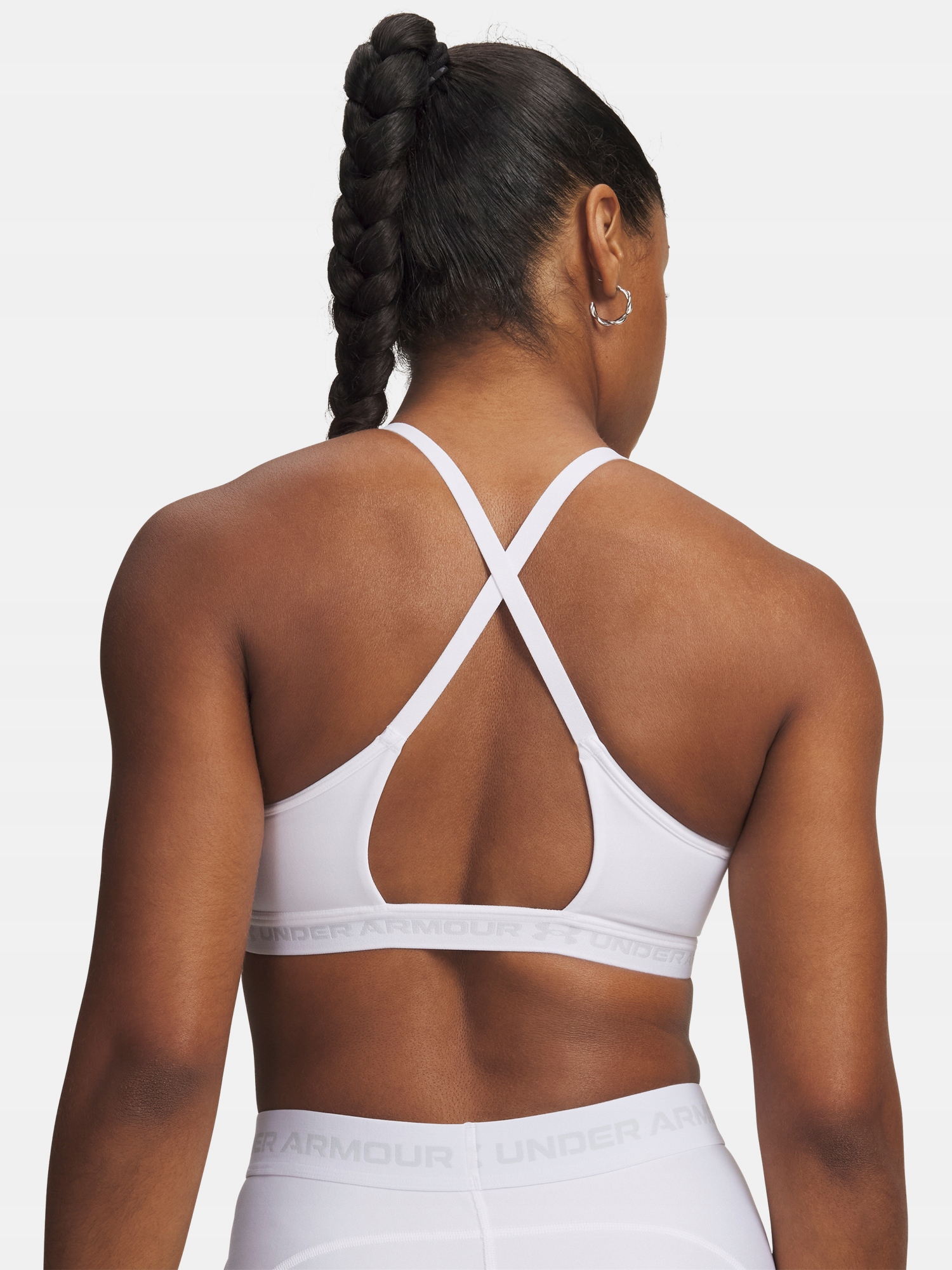 Under Armour Dámská podprsenka Under Armour Ua Crossback Low Bra-WHT