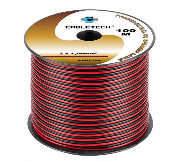 

Kabel przewód głośnikowy 2x1mm2 Cu -1mb