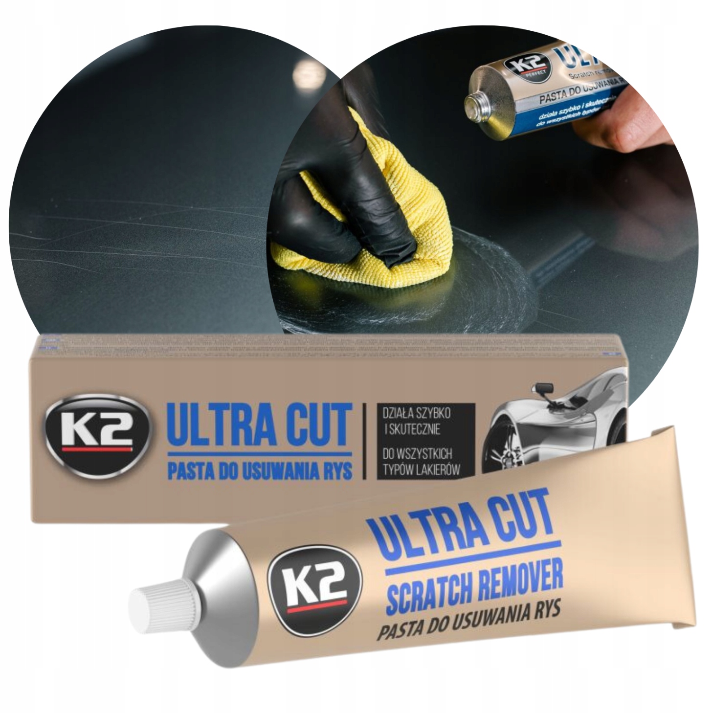 Pasta Polerska do Usuwania Rys do Auta K2 Ultra Cut 100 ml