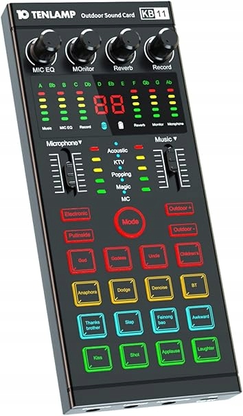 20-kanálový audio mixér so zvukovou kartou mini produkčné štúdio