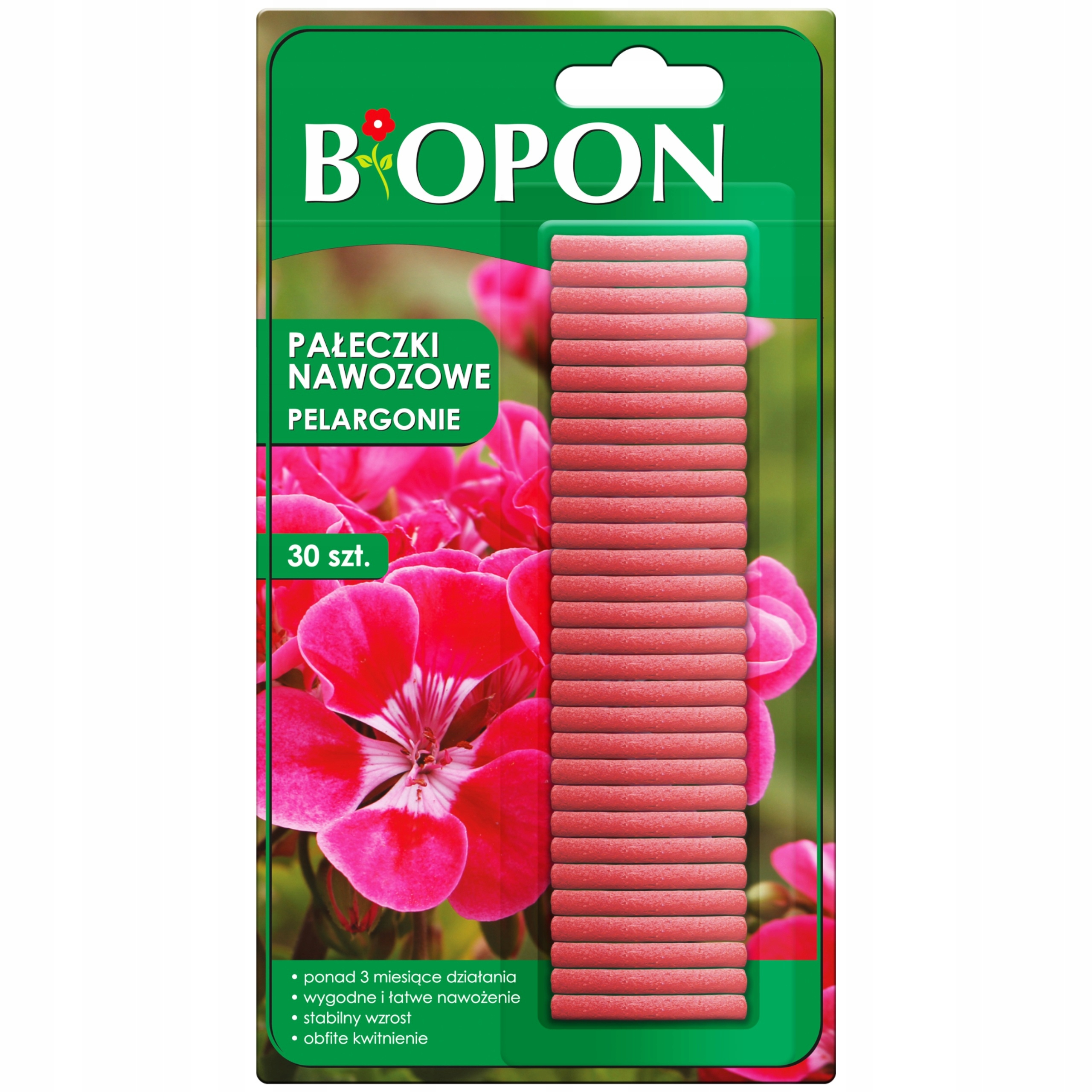 

Biopon Pałeczki nawozowe do pelargonii 30 sztuk