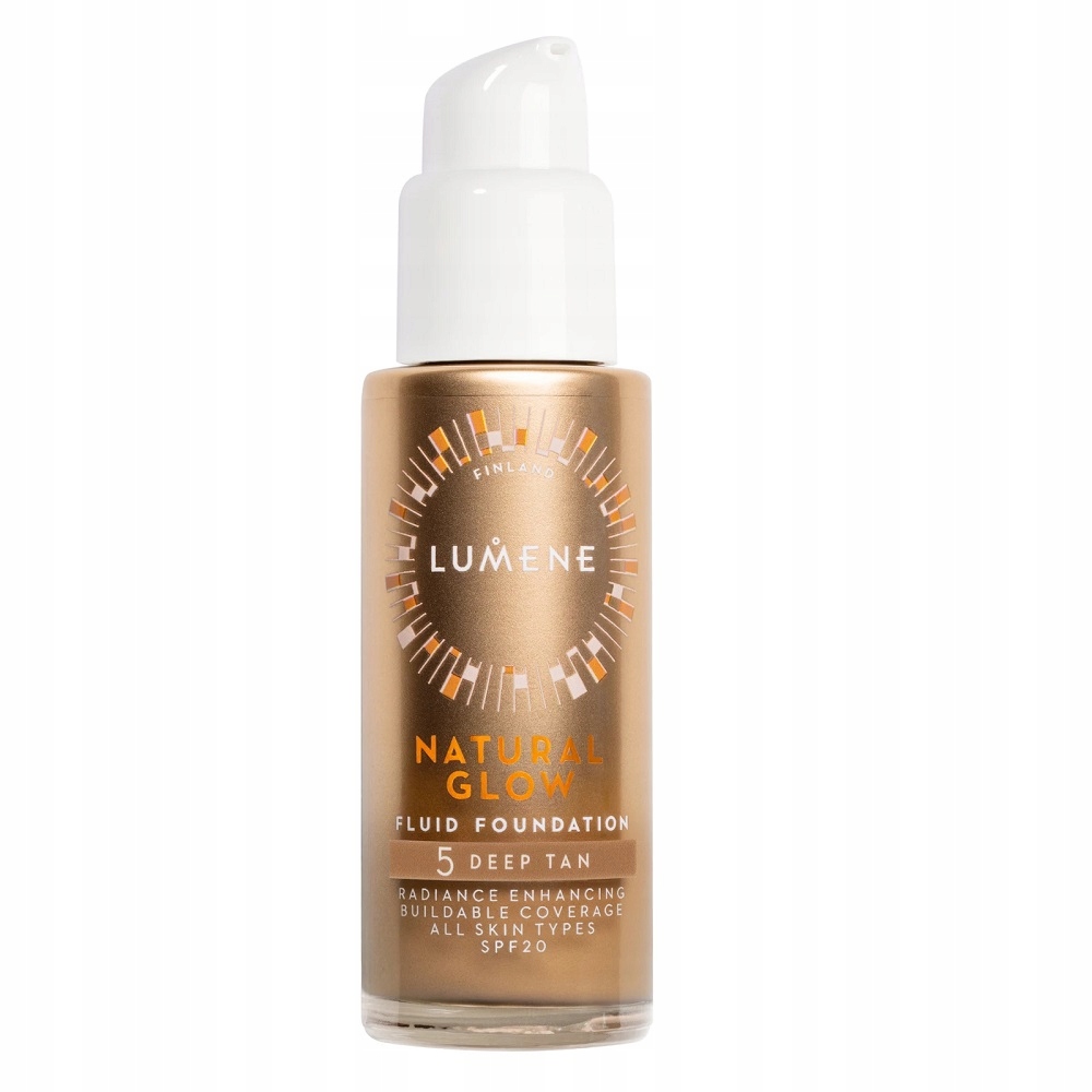Lumene Natural Glow Fluid Foundation Podkladová Báze Na Obličej 5 Deep Tan 30 ml
