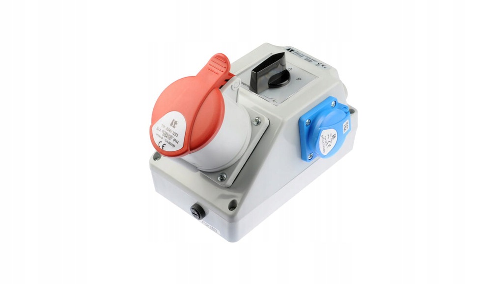 Instalační Sada S Konektorem 32A 5P+2P+Z L-0-P Červená