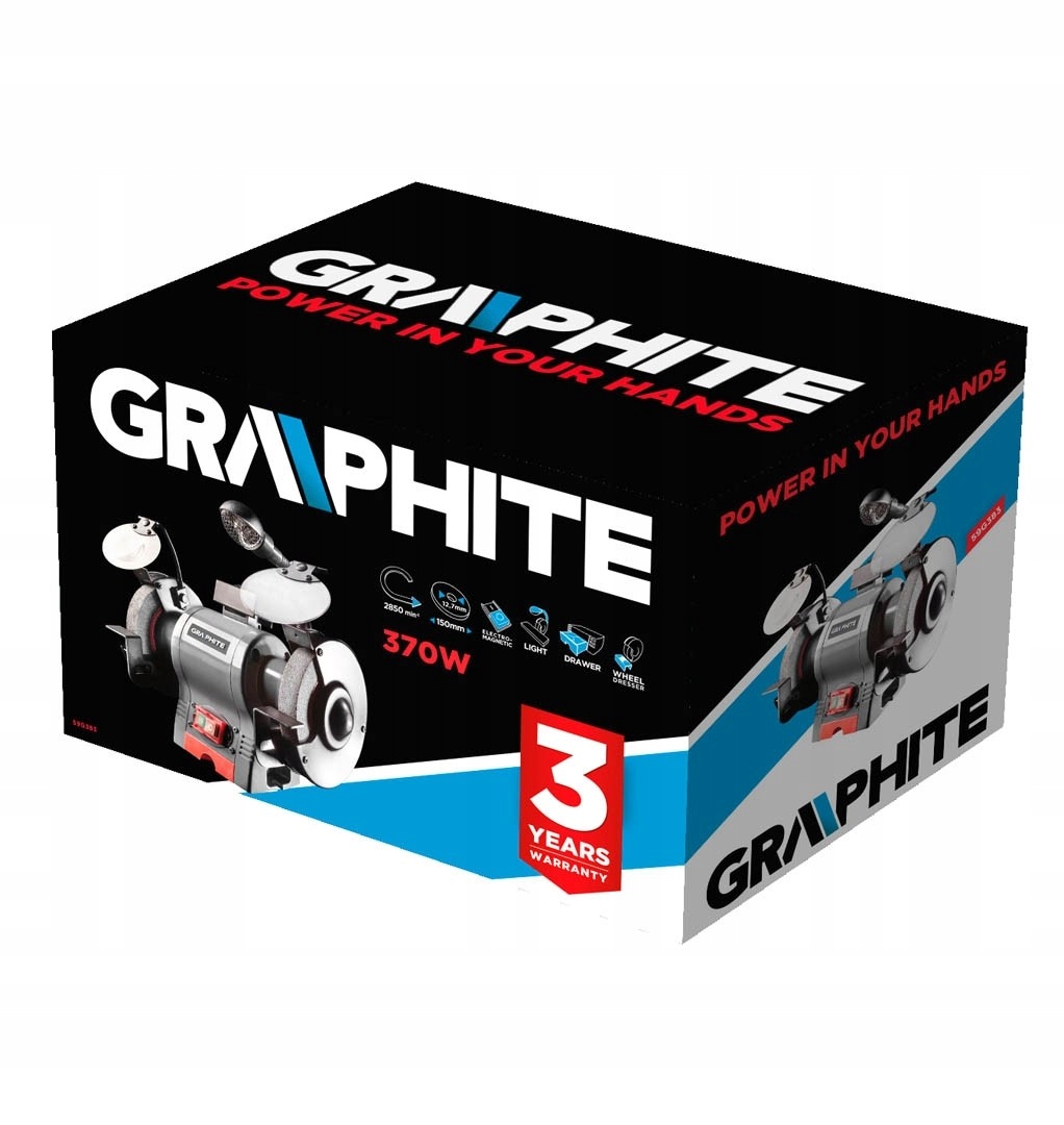 SZLIFIERKA STOŁOWA 150MM 370W KAMIENIOWA GRAPHITE Marka Graphite
