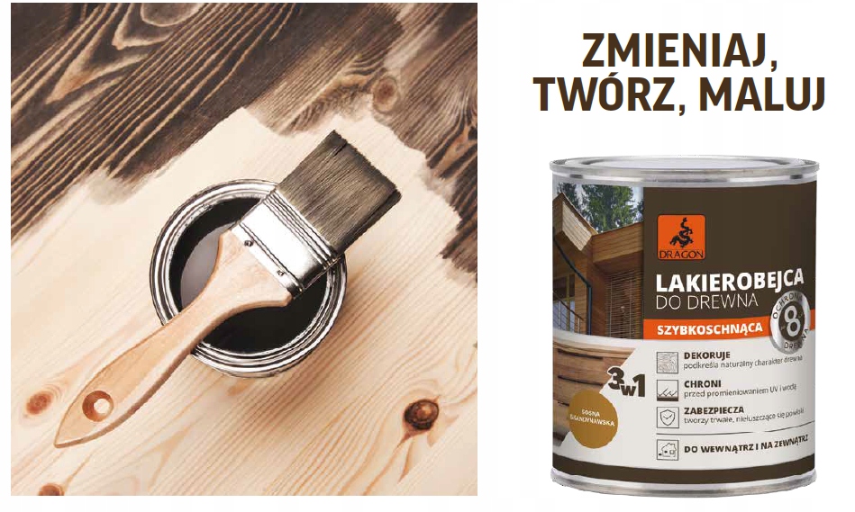 LAKIEROBEJCA 3W1 DRAGON 700 ml DĄB JASNY Pojemność 0.7 l