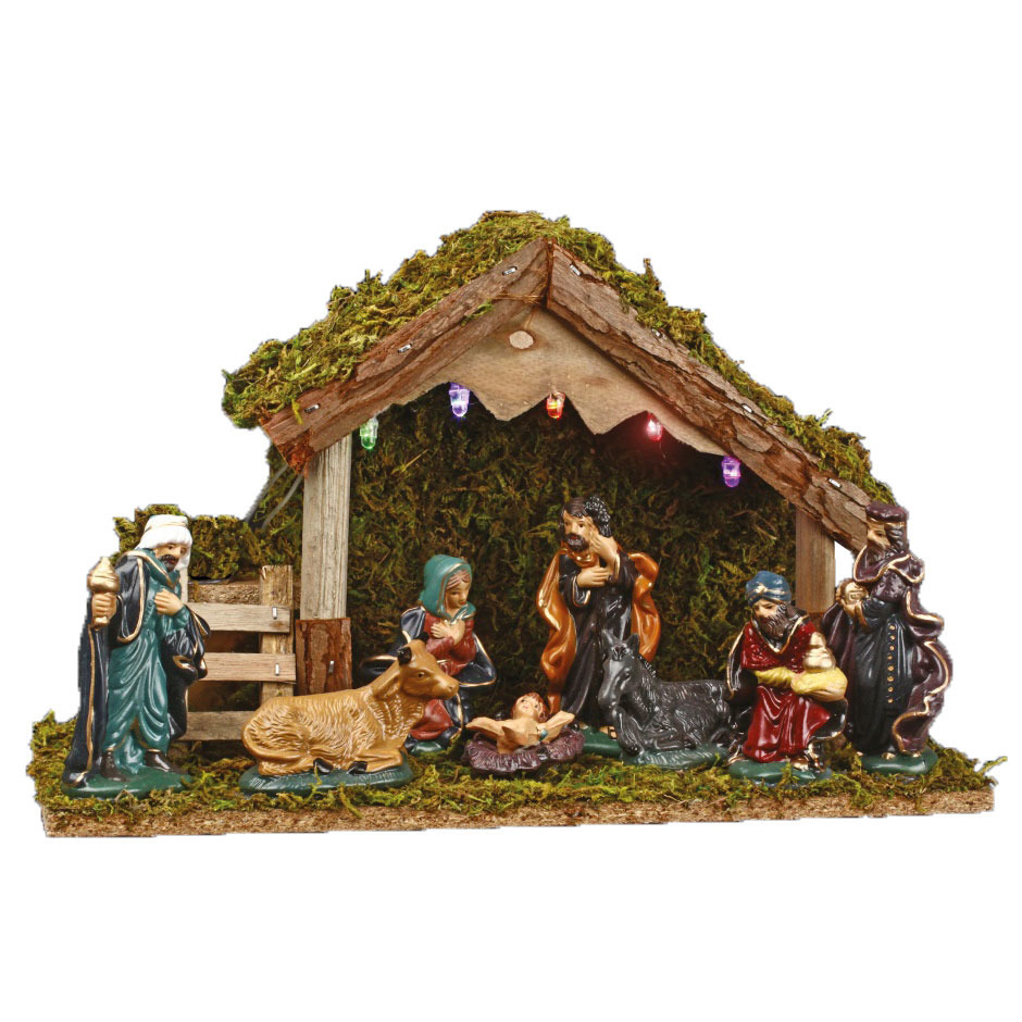 SZOPKA ŚWIĄTECZNA Z OŚWIETLENIEM LED