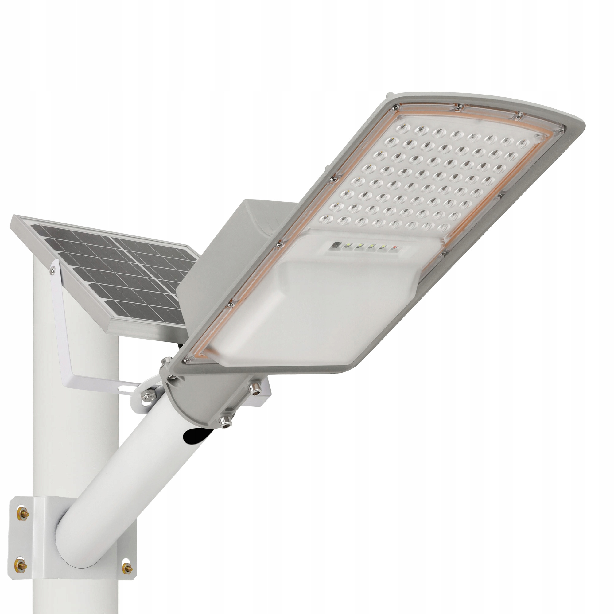 Výkonná Led solární lampa s držákem 60 W, lucerna se senzorem soumraku