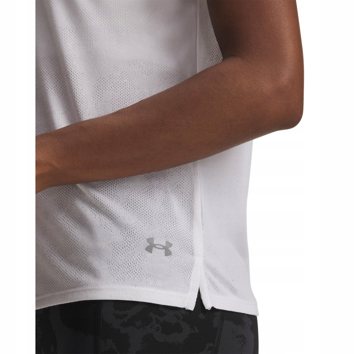 Under Armour Dámské tričko Under Armour Ua Launch Jacquard Ss-wht
