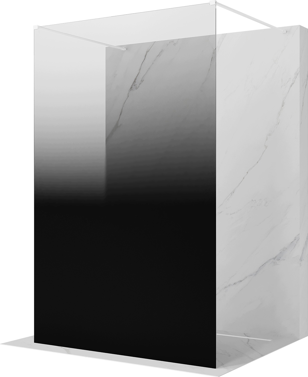 Mexen Kioto Ścianka Prysznicowa 110X200 CM Czarna 8MM Biała