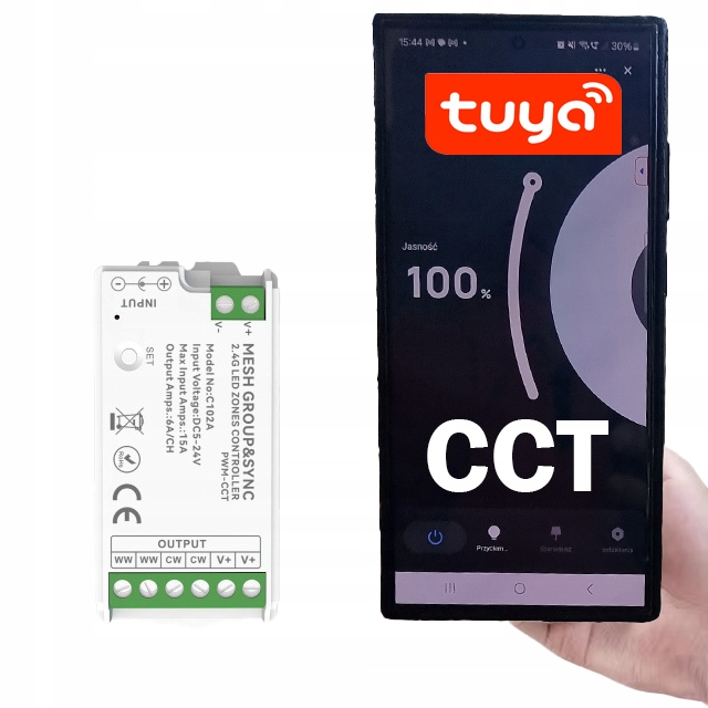 Bluetooth Led ovladač pro Led pásky Cob Smd Cct Mono R-KZQ-18