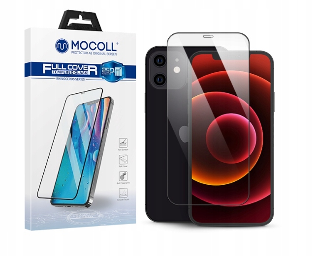 Szkło hartowane 9H Mocoll do iPhone 12 Pro Max z ramką