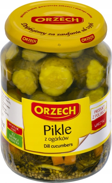 Ořechové okurky pikle 700 g