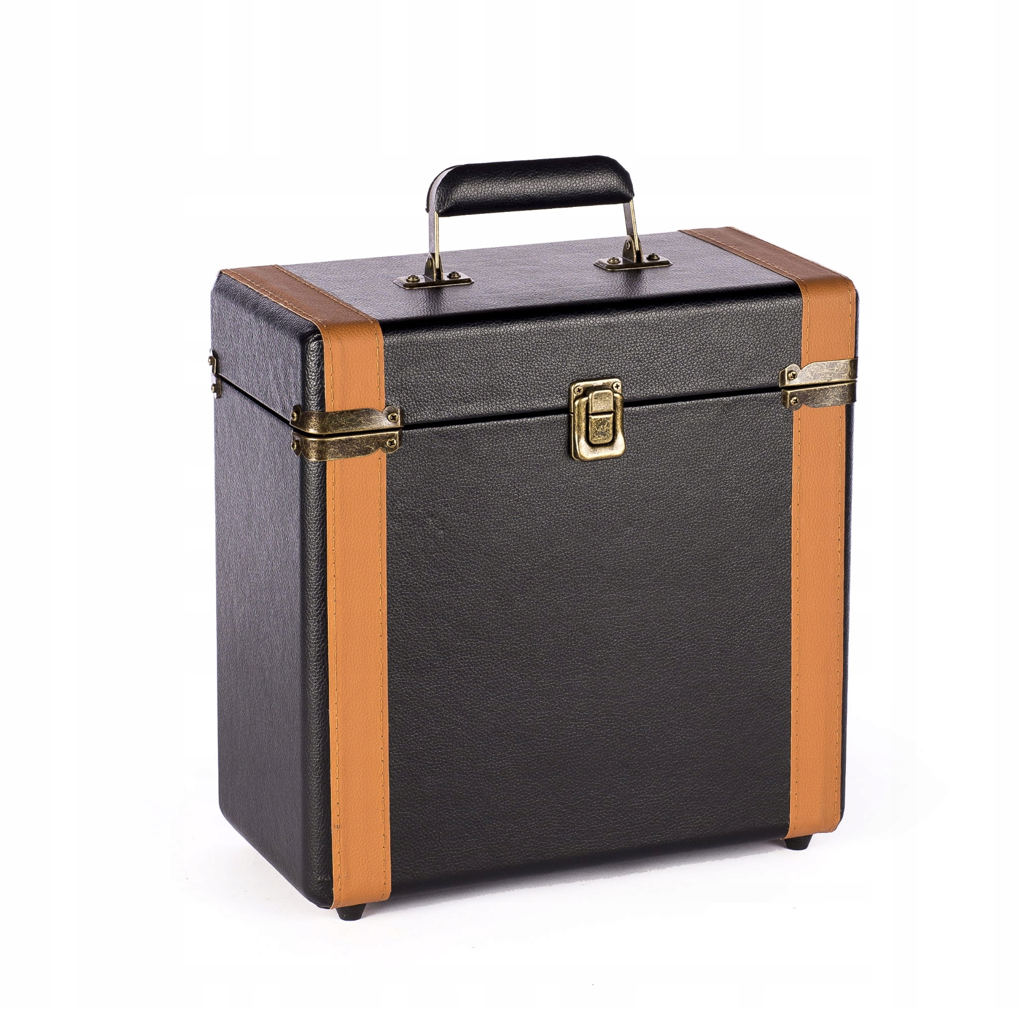 Skříň na desky 10" černá proužky hnědé