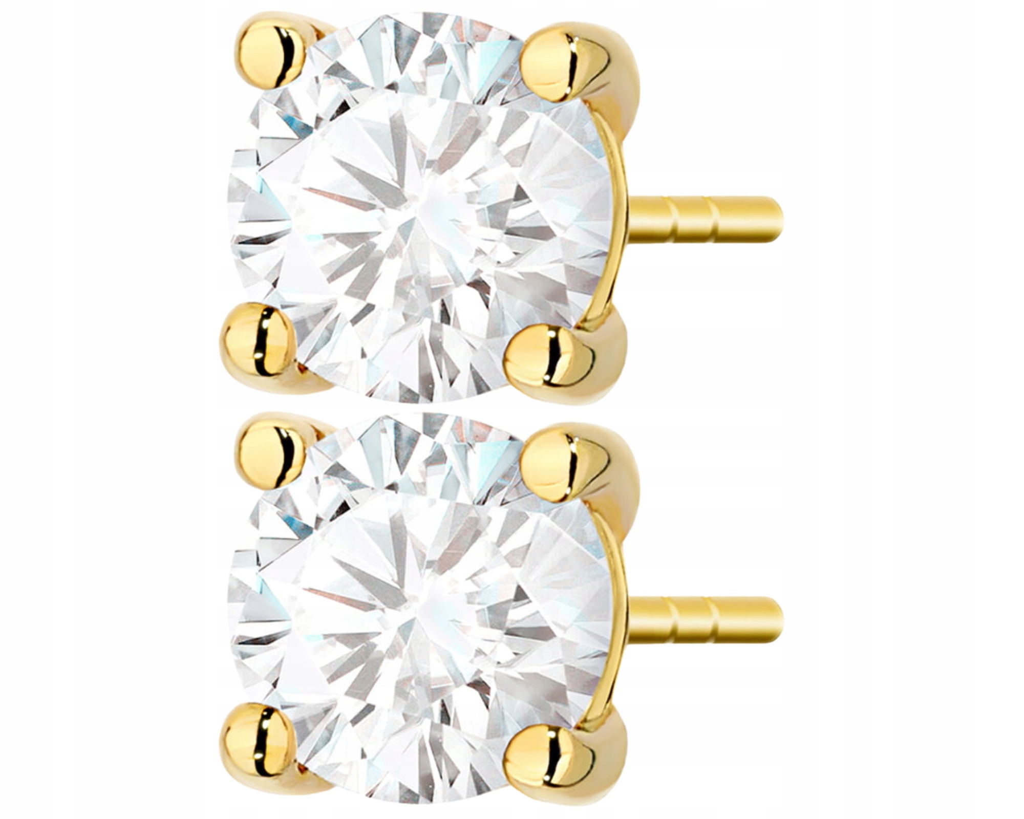 Zlato Náušnice Laboratoriálské Diamanty 2.00 KArát Puzeta Dárek Certifikát