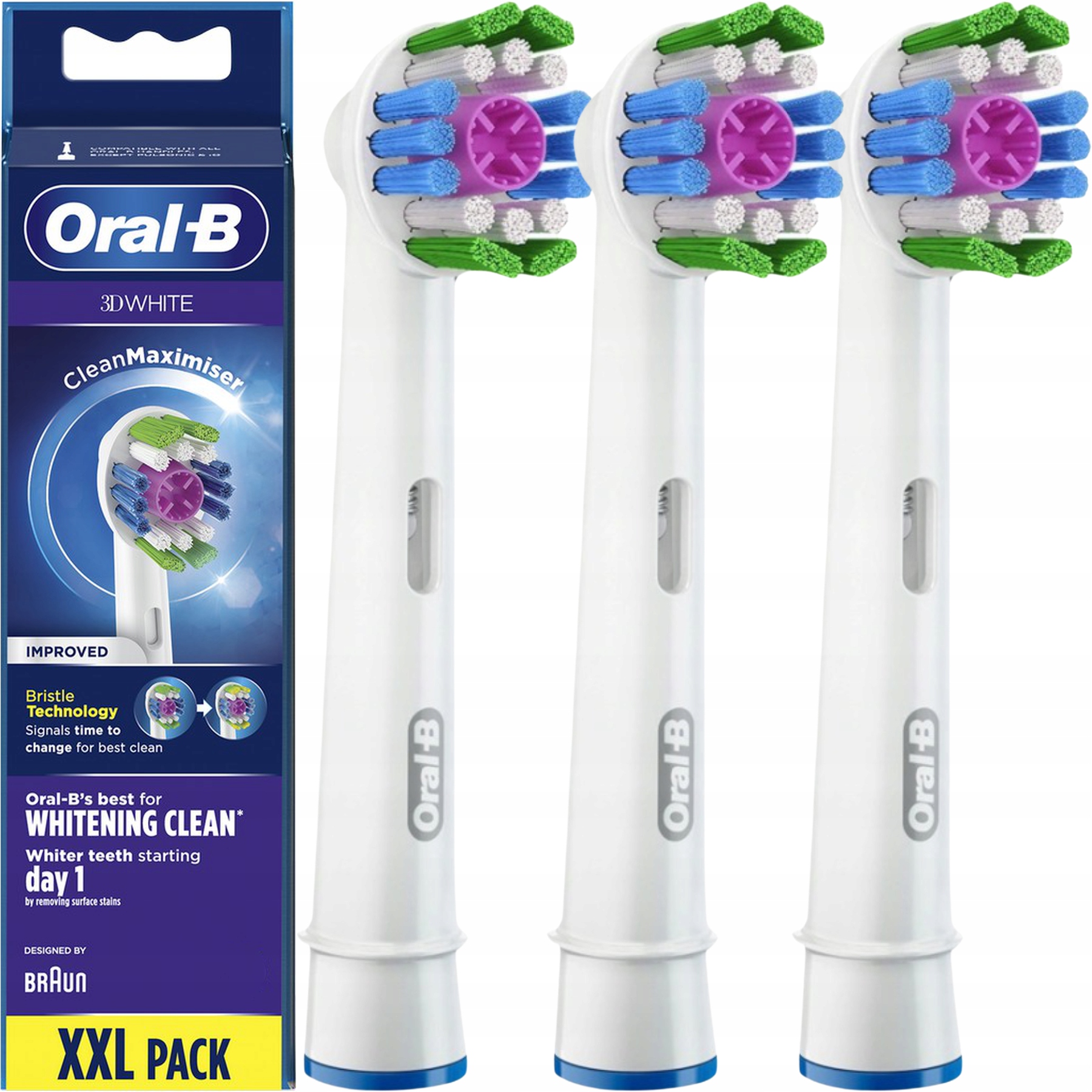 

Oryginalne Końcówki Braun Oral-B 3D White 3 szt
