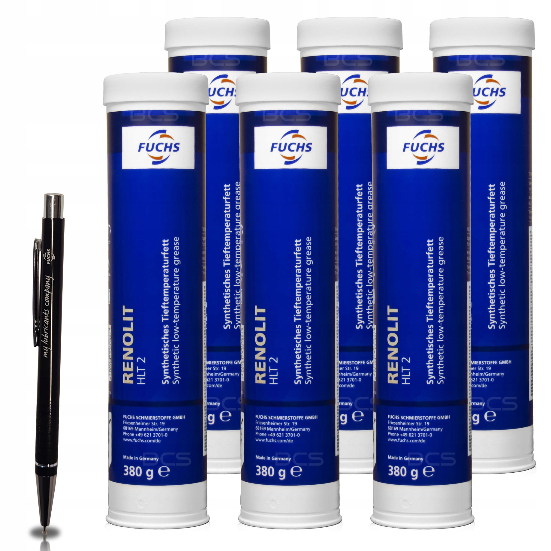 @6 x FUCHS RENOLIT HLT 2 SMAR LITOWY NLGI 2 380g - AUTORYZOWANY DYSTRYBUTOR