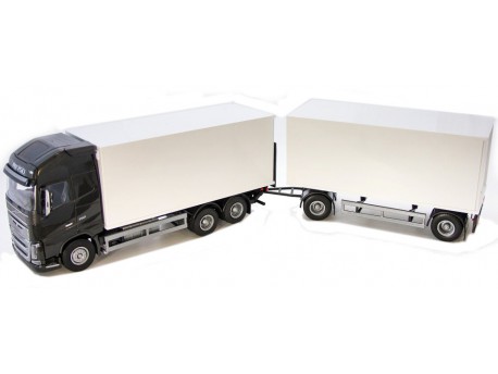 Emek Volvo Fh zvedákem a přívěsem černá