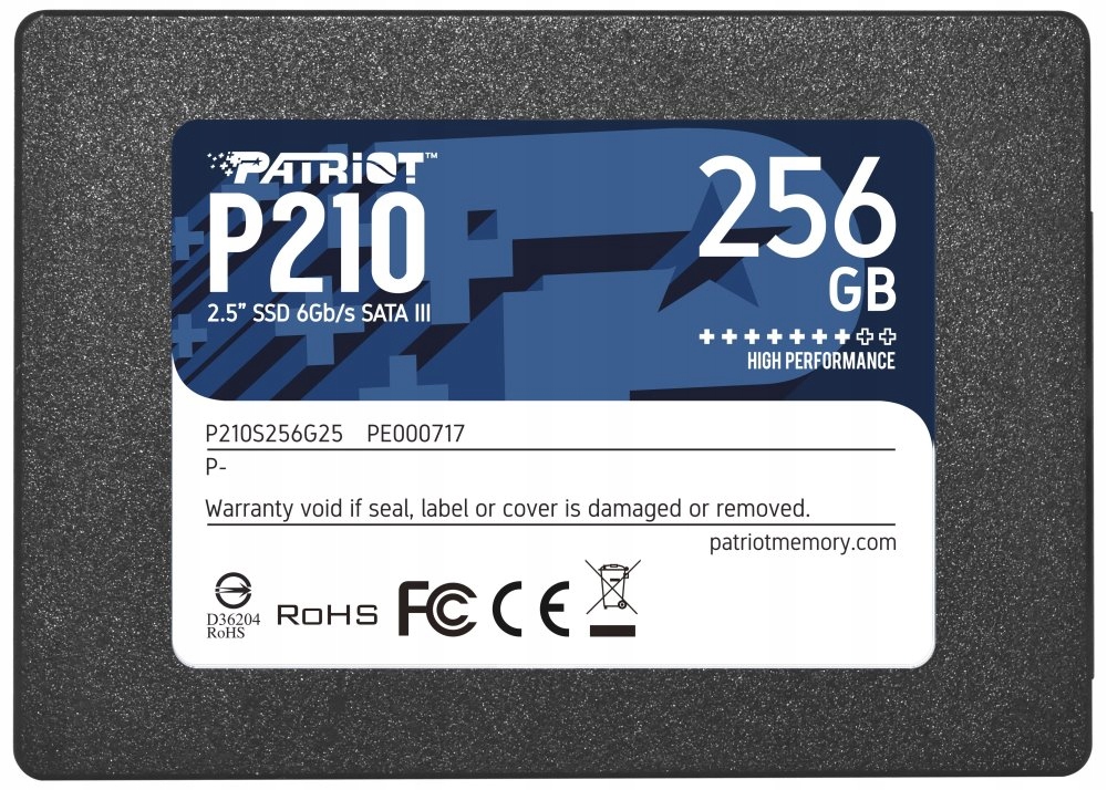 Patriot P210 256GB Ssd 2,5" Interní Sata 6GB/s 7mm