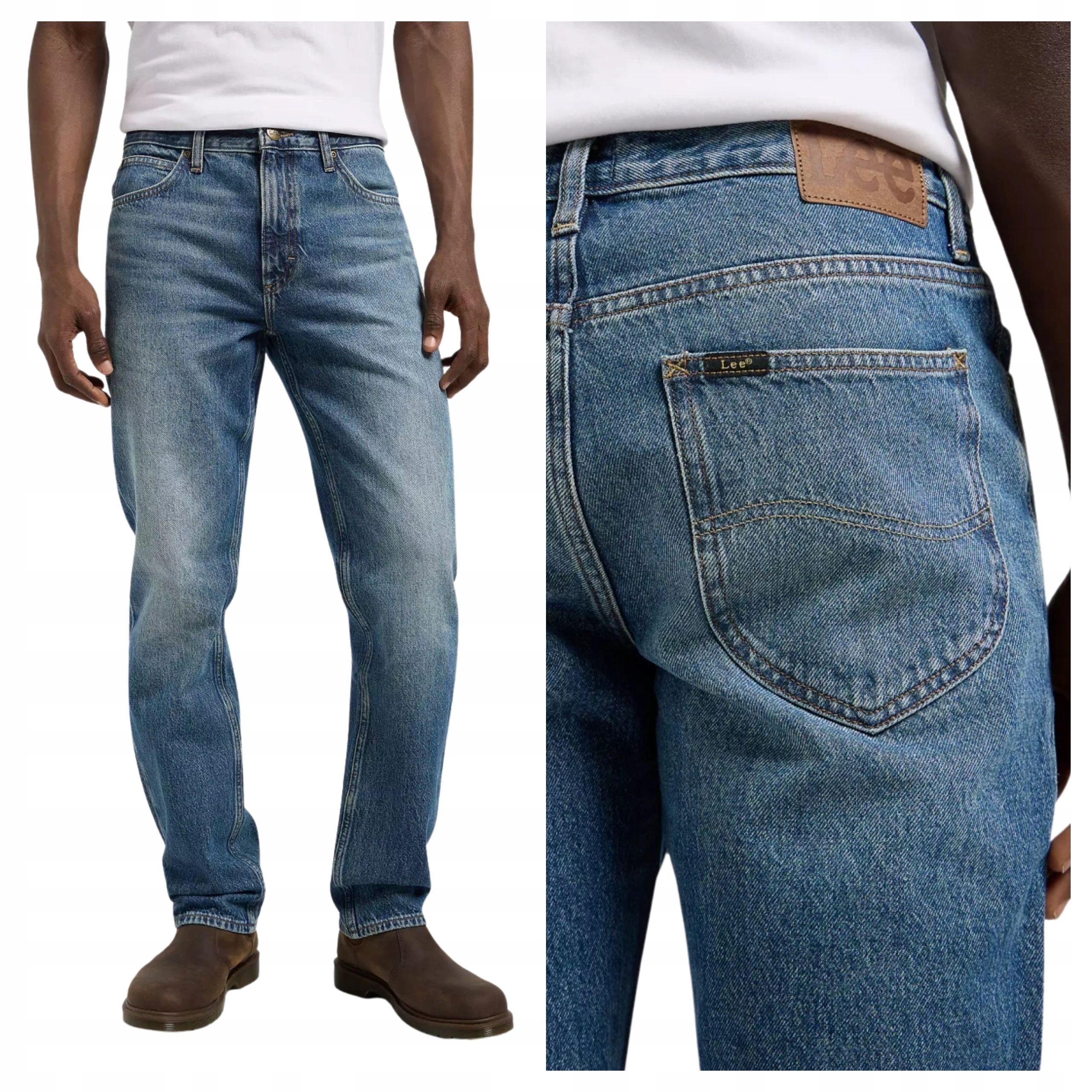 Pánské kalhoty Lee West Jeansové Regular Fit Modré W33 L30