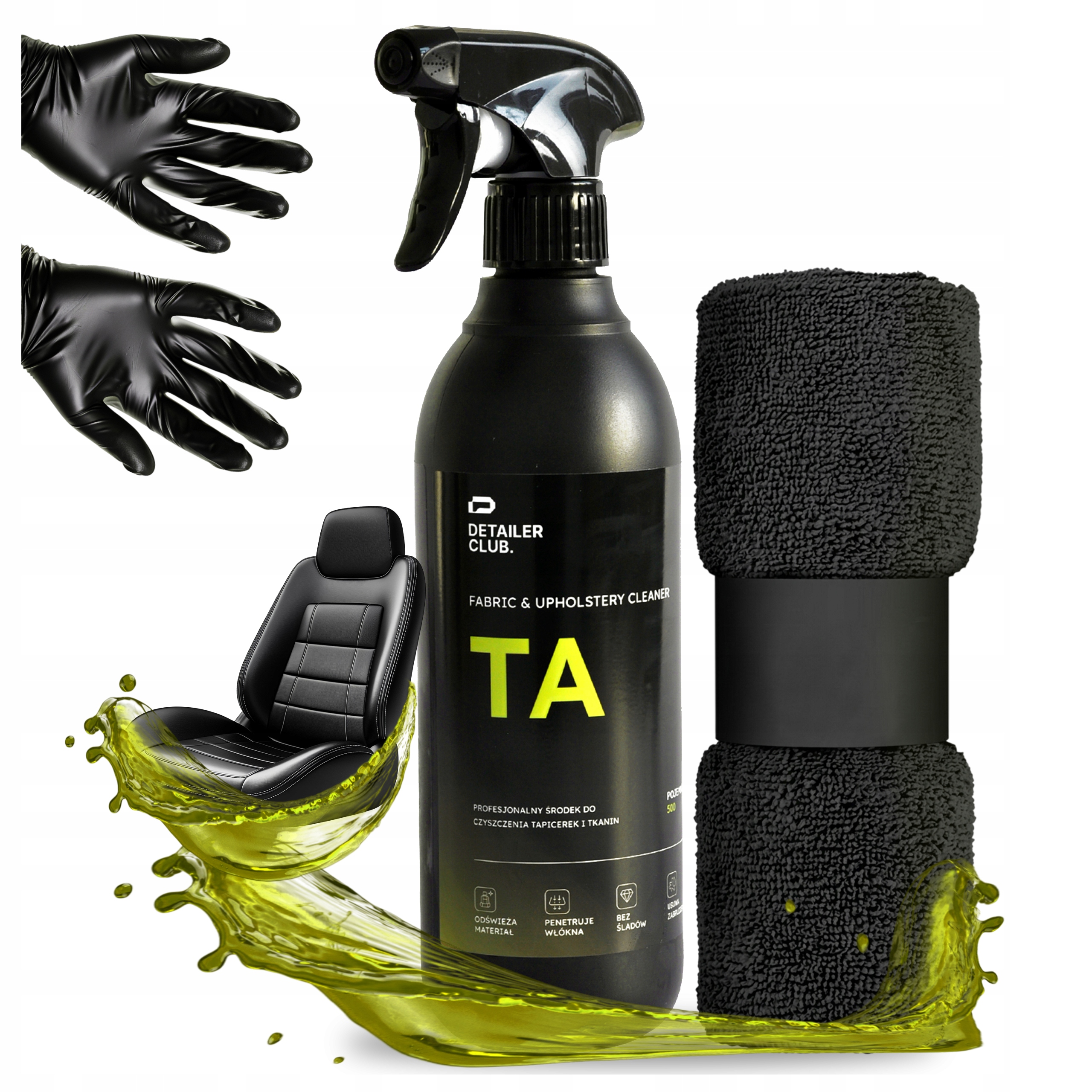 Płyn Do Czyszczenia Tapicerki Tkanin Pielęgnacja Wnętrza Auta 500ml