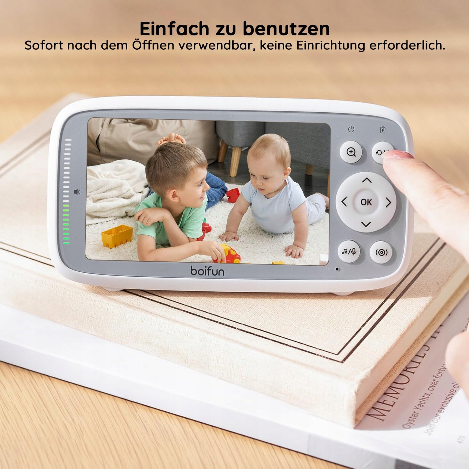 BOIFUN Babyfon Kamera VOX Nocna Wizja Monitor 4" IPS Audio 2024 — miniatura 7