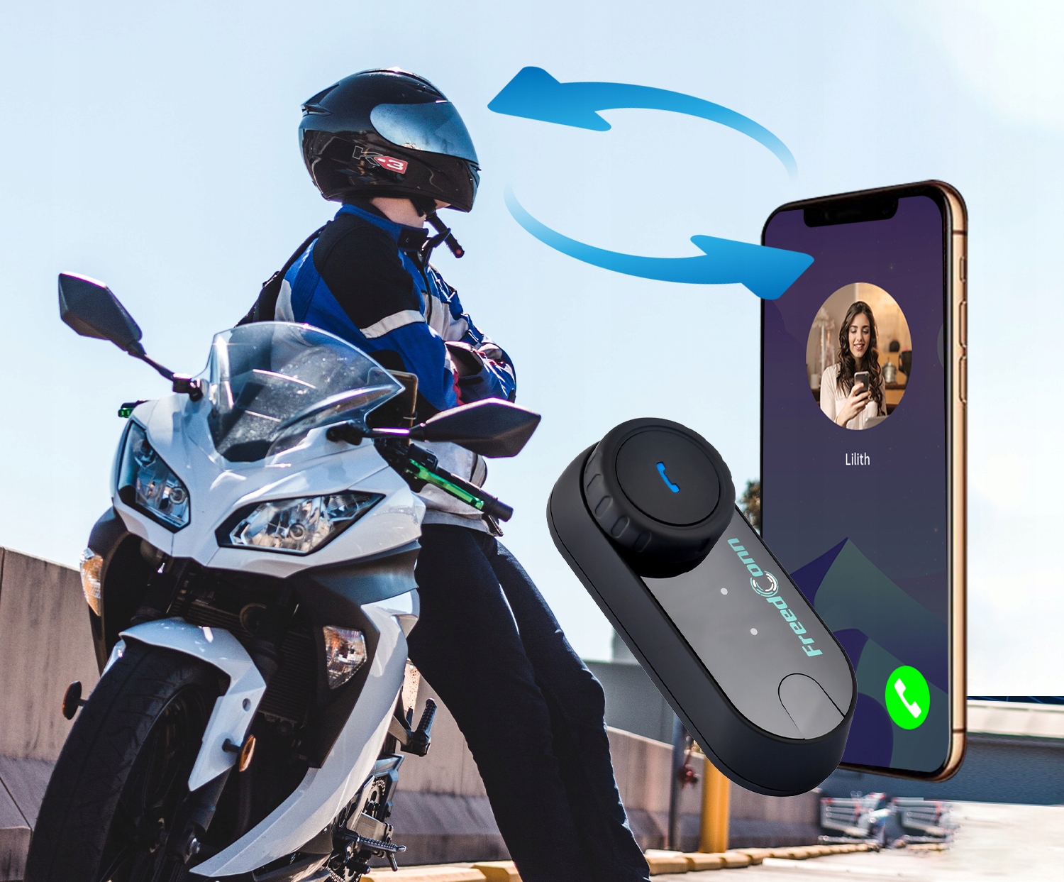 INTERKOM MOTOCYKL FREEDCONN T COM VB V3 PRO 1000M Liczba zestawow na 1 kask