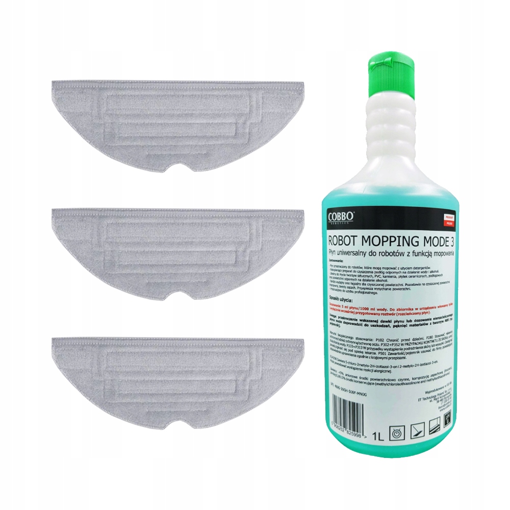 Akcesoria do robota Roborock S8 3 szt. mopy + płyn