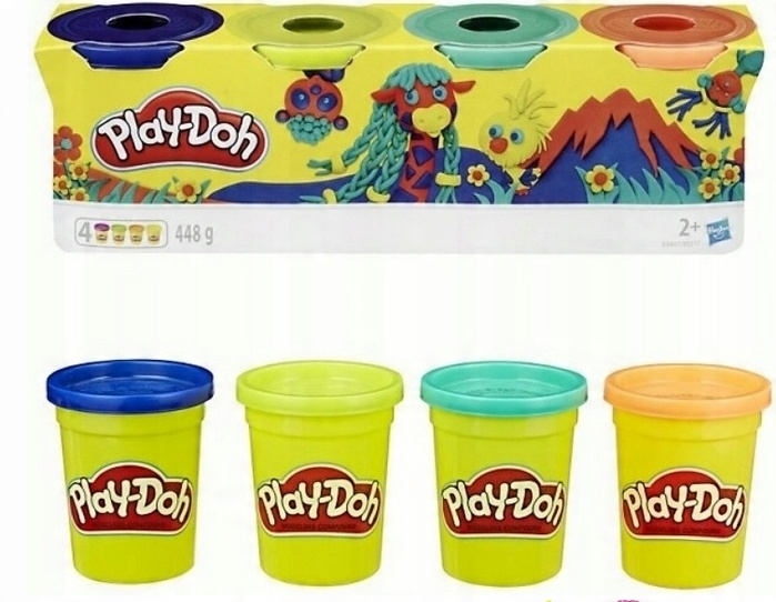 

Play-Doh Ciastolina tuby uzupełniające 4-pak