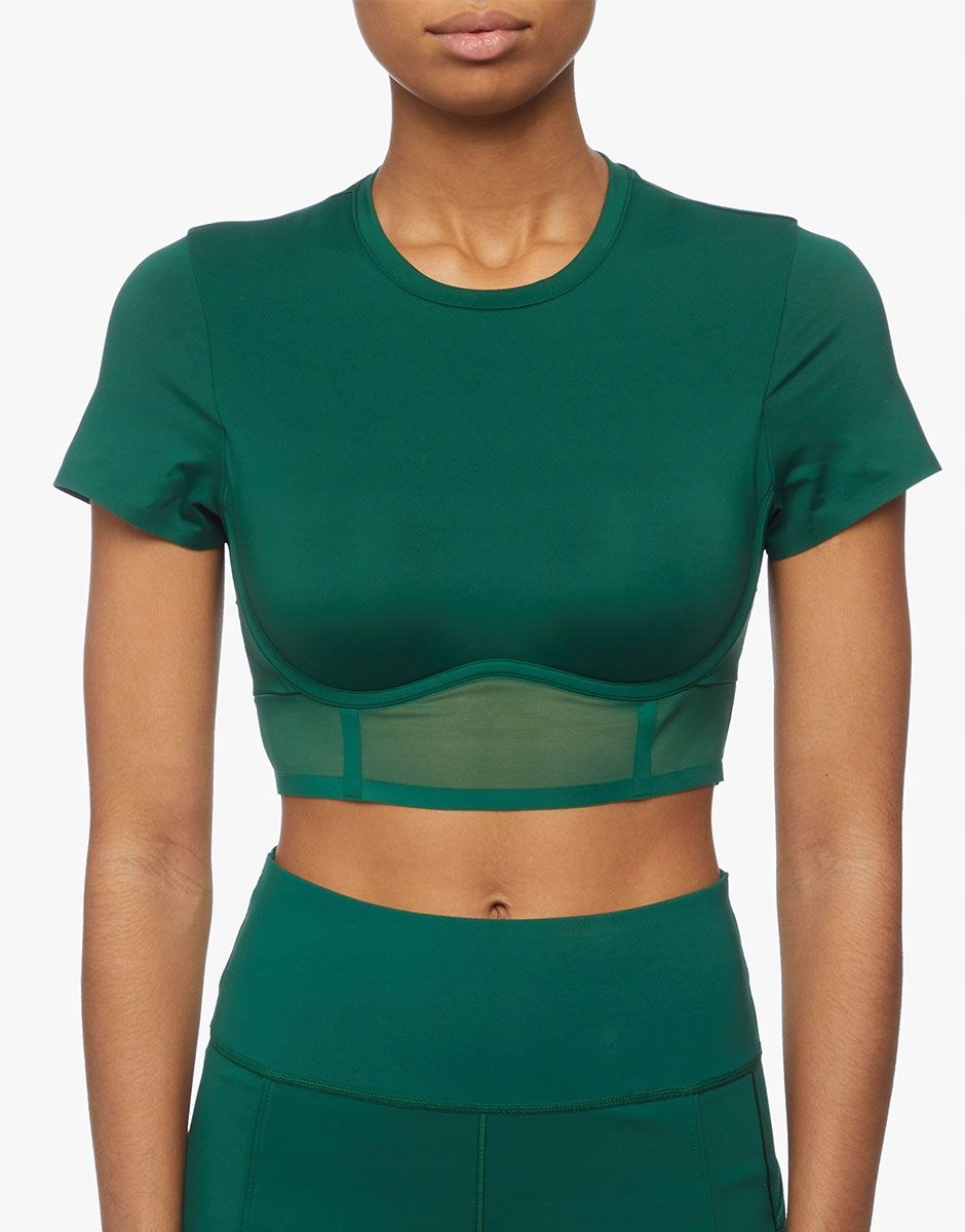 BEYONCE★LACE&LEATHER CROP TEE Top ADIDAS x IVY PARK Beyoncé CORSET CROP GM8494