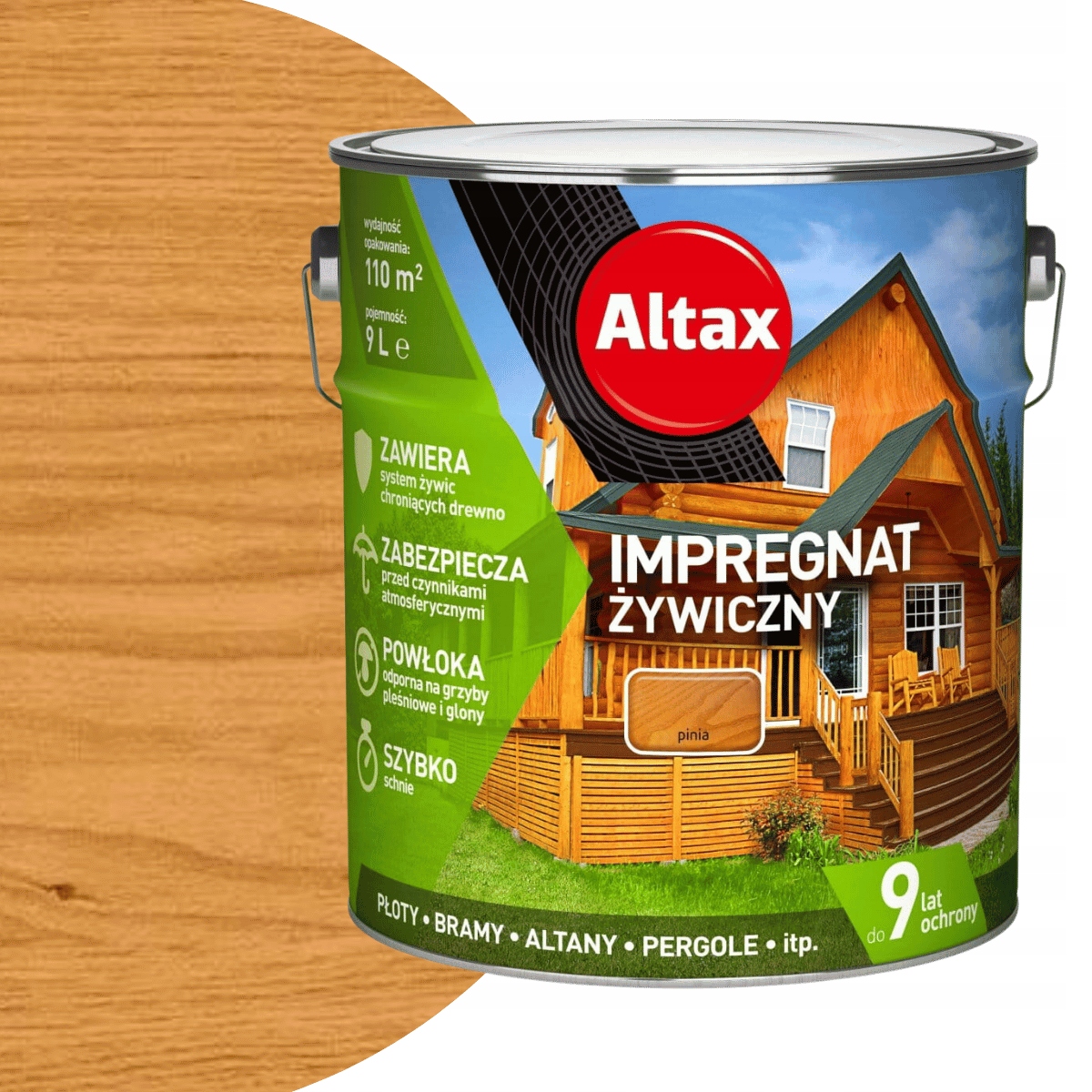 Altax Impregnat Żywiczny 9L Pinia