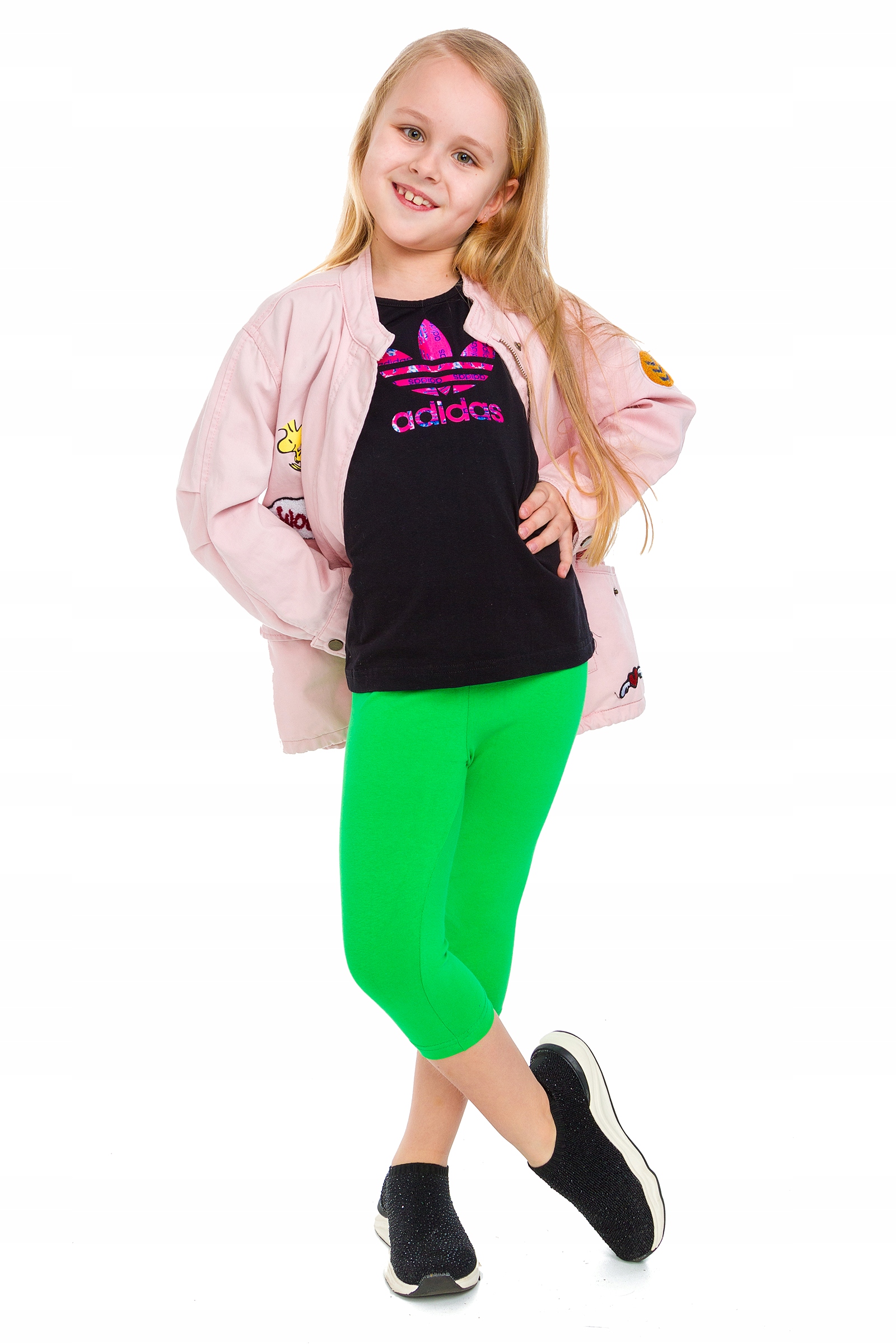 DZIECIĘCE LEGGINSY 3/4 GUMKA