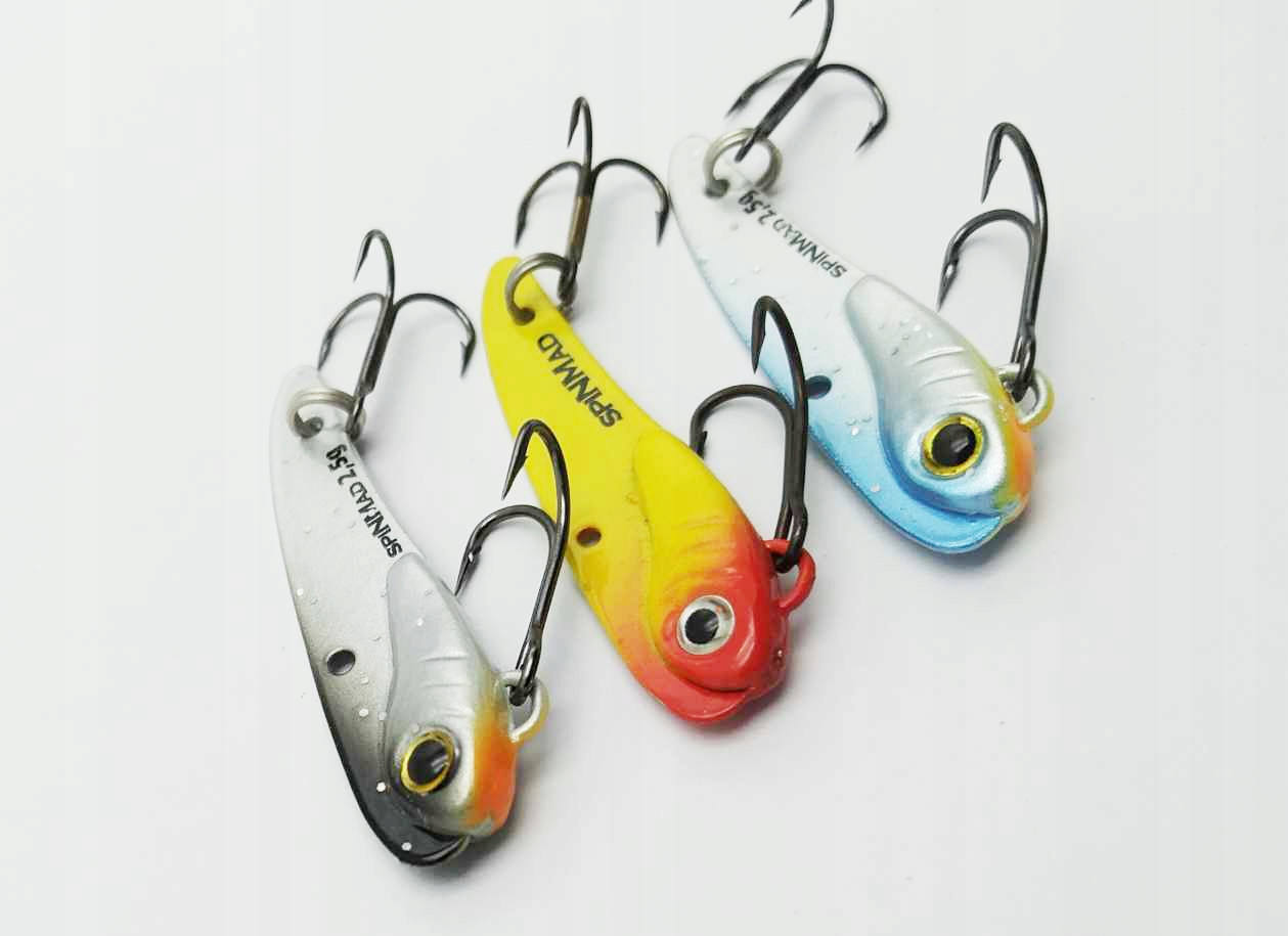 ZESTAW CYKAD SPINMAD UKLJEKA 2,5G 3,3CM -3 KOLORY MIX- PRZYNĘTY SPINNINGOWE Przeznaczenie jazie klenie okonie pstrągi sandacze