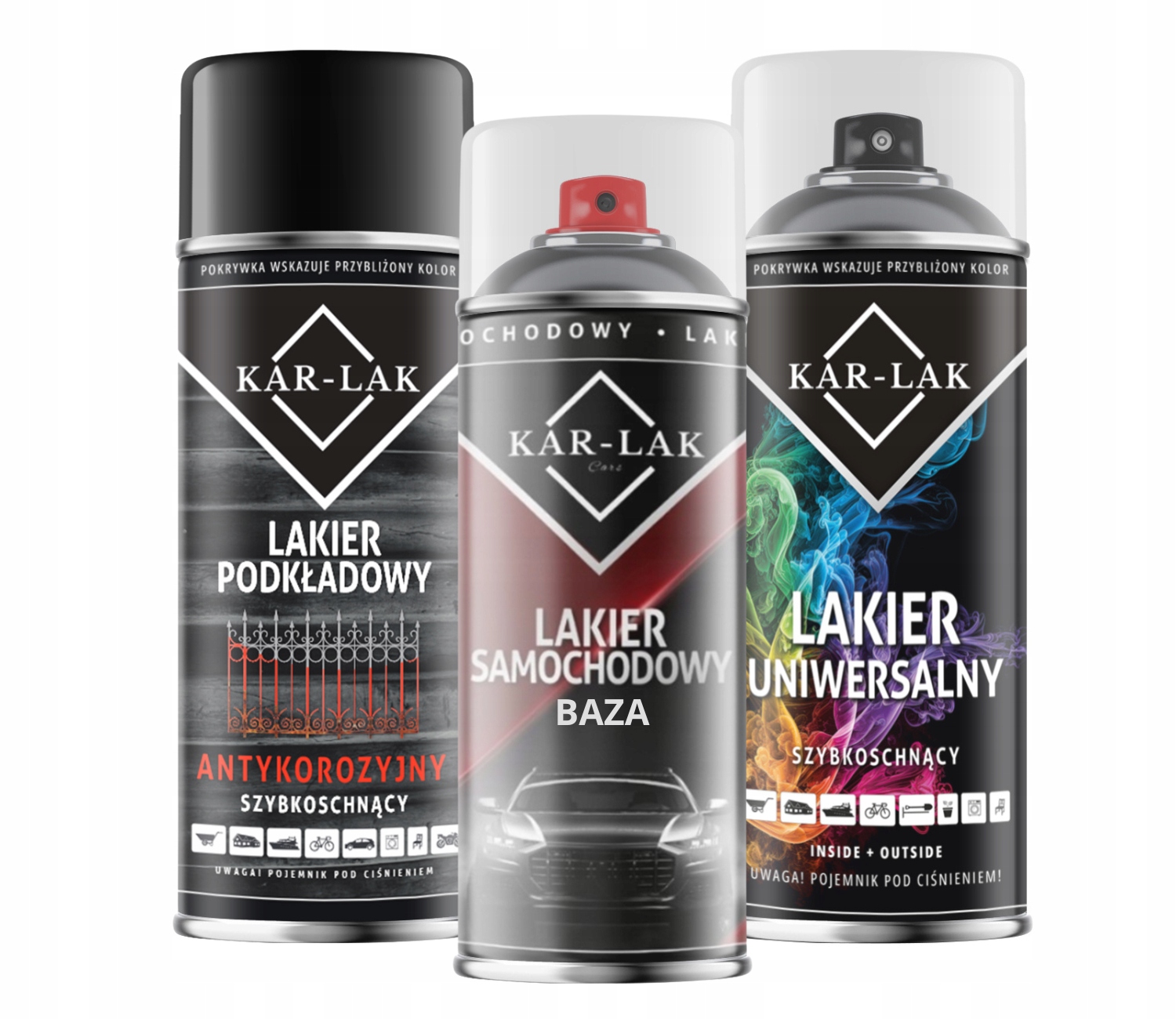 Opel 20R Black Zestaw Lakiery Samochodowe Podkład Baza Klar Kar-lak 1200ML