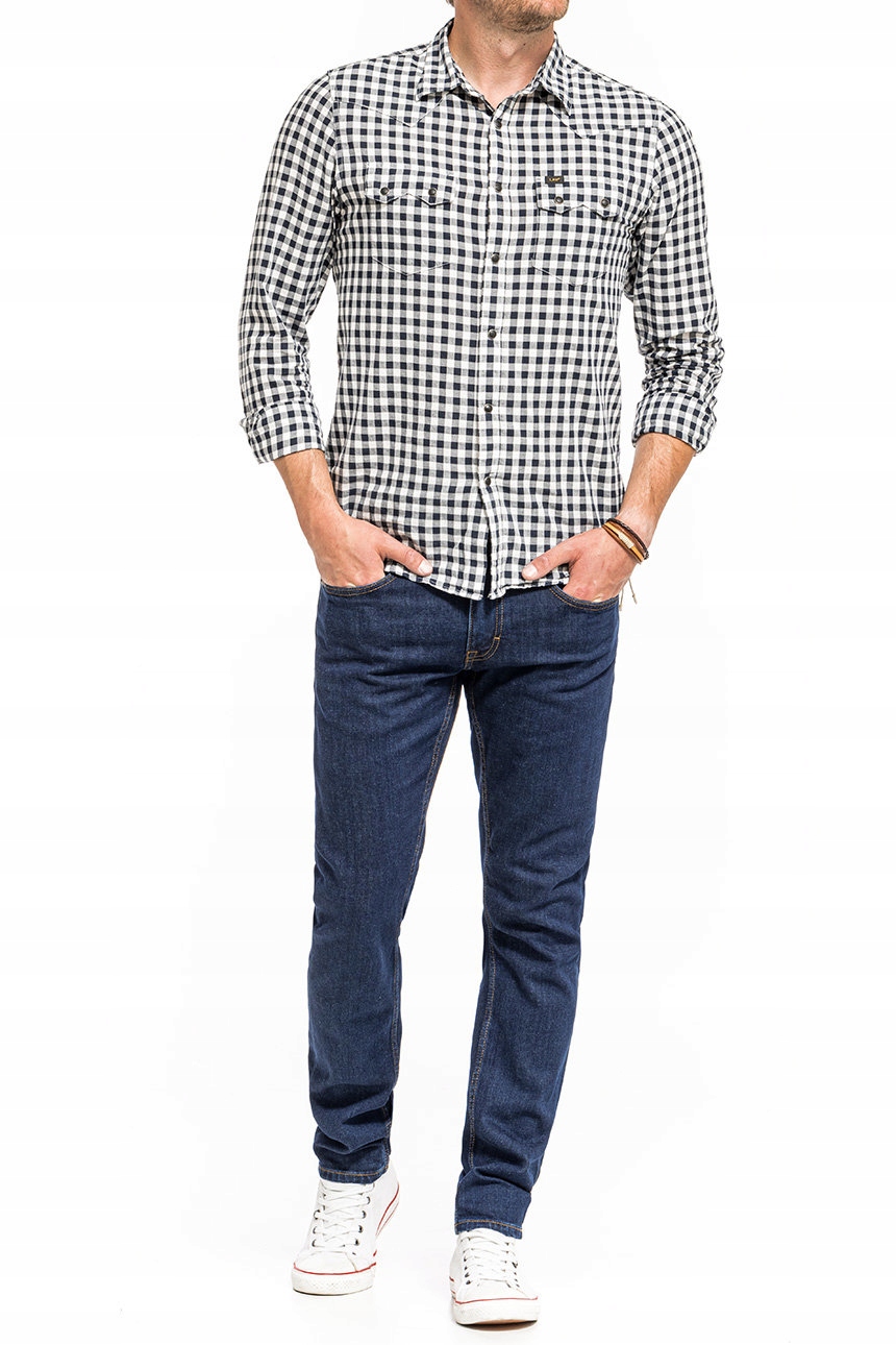 MUSTANG OREGON TAPERED MĘSKIE SPODNIE JEANSOWE DŻINSOWE ZWĘŻANE DENIM BLUE Materiał dominujący bawełna