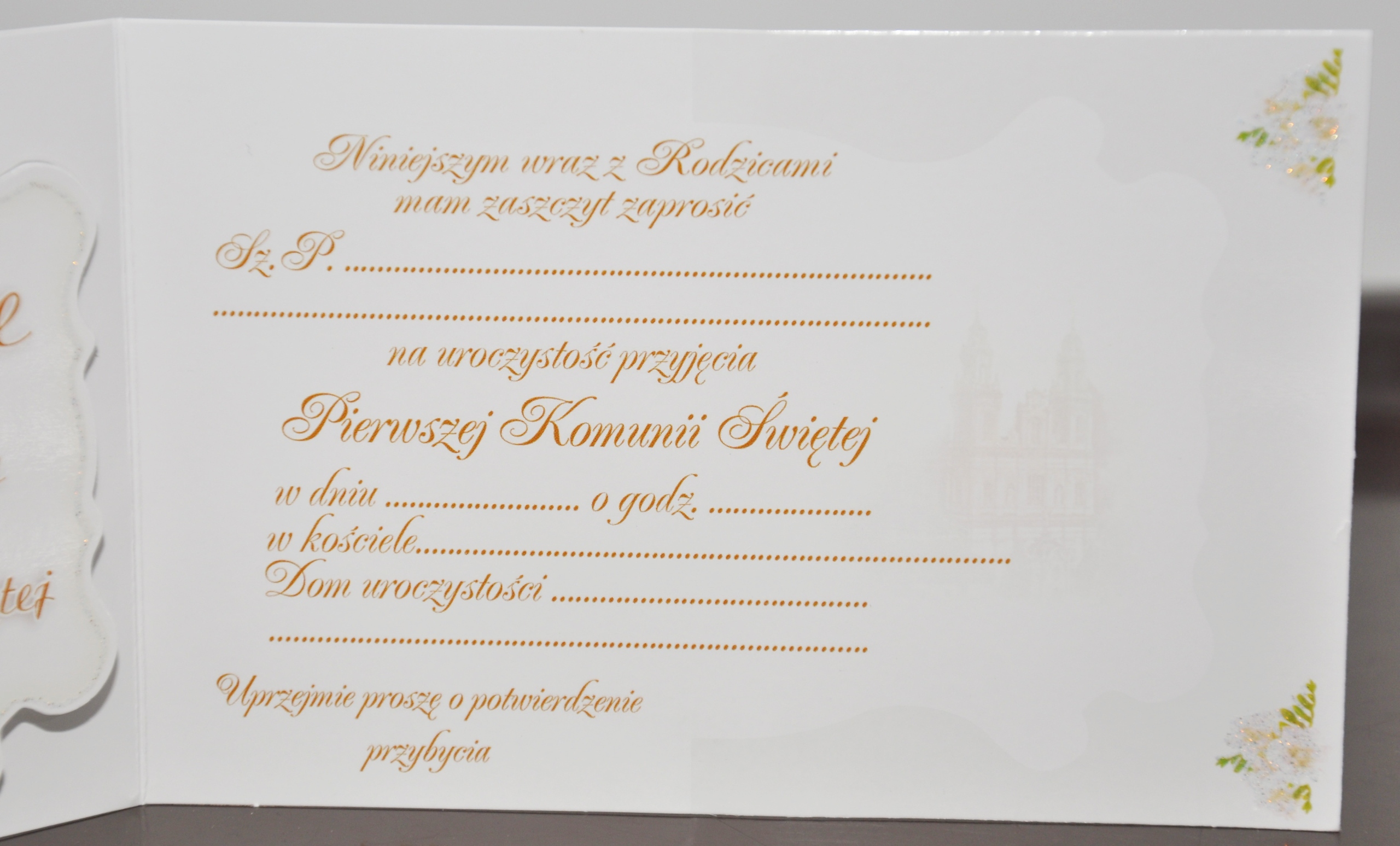zaproszenia 10szt KOMUNIA ŚW. — 6