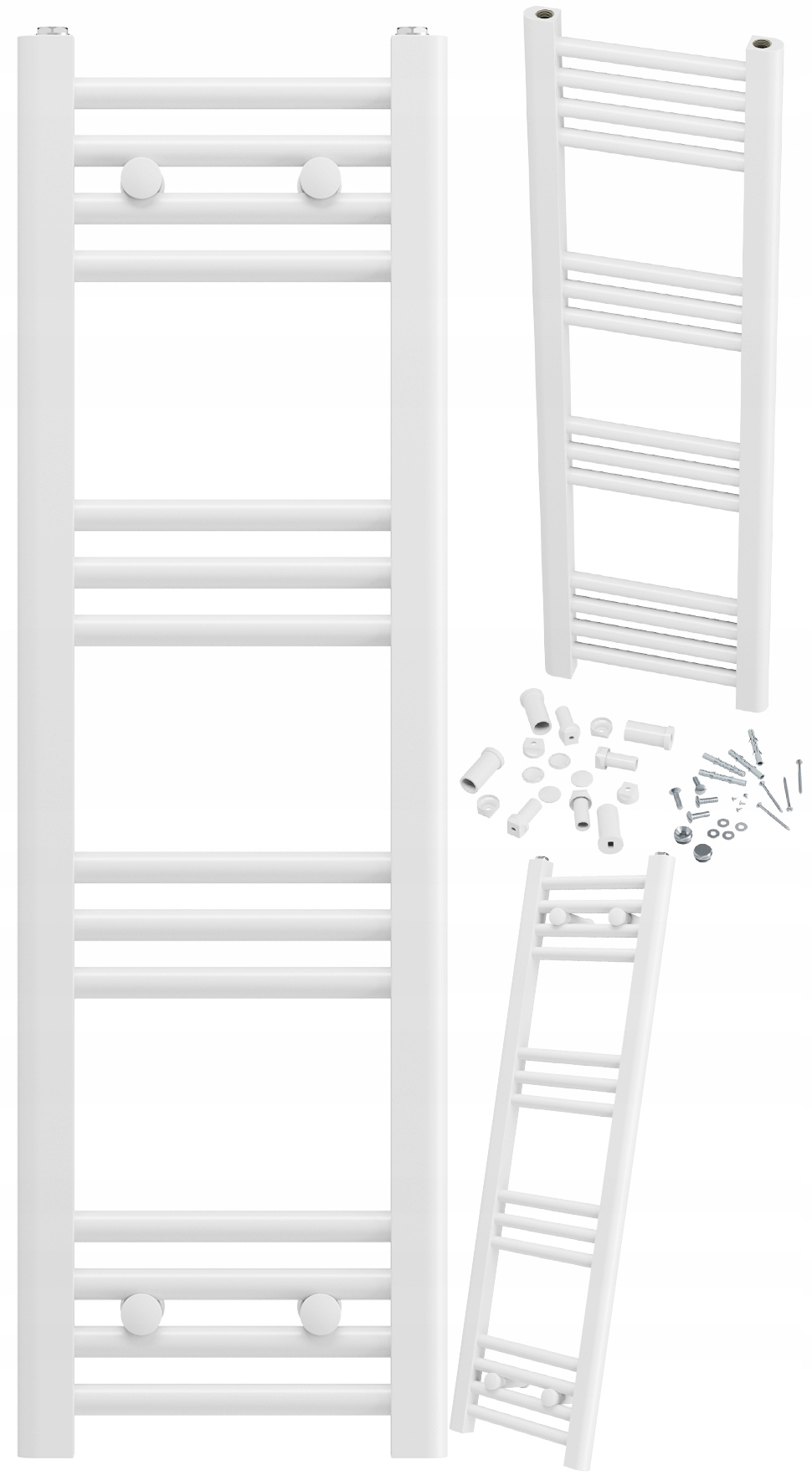 Kúpeľňový Ohrievač Biely Breno Drabinkový 30x100 cm Moderný Kalorifer